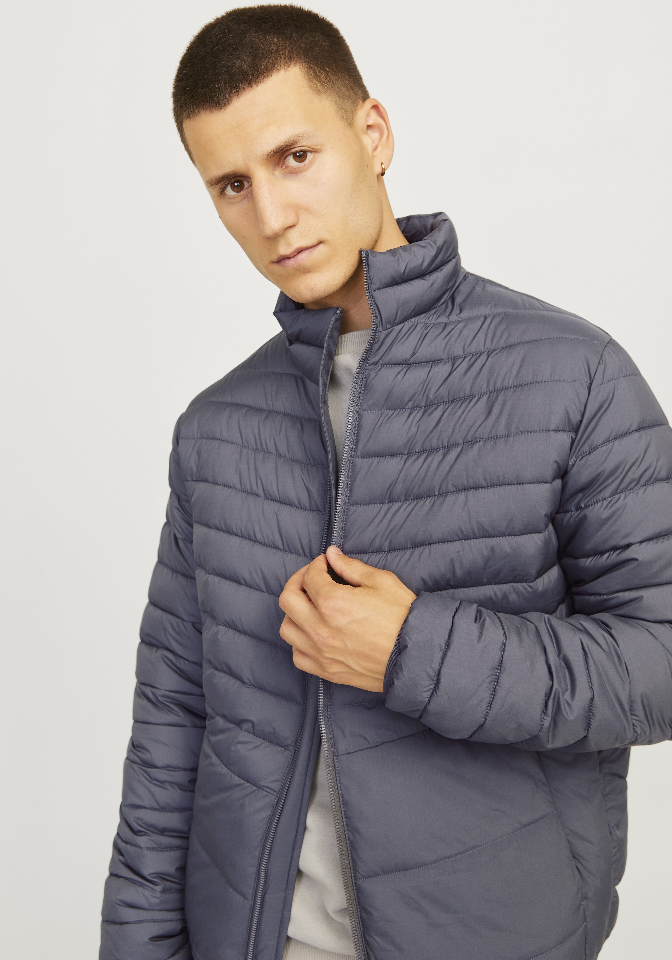 Jack & Jones Steppjacke »JJESTATE PACKABLE PUFFER COLLAR NOOS«, ohne Kapuze