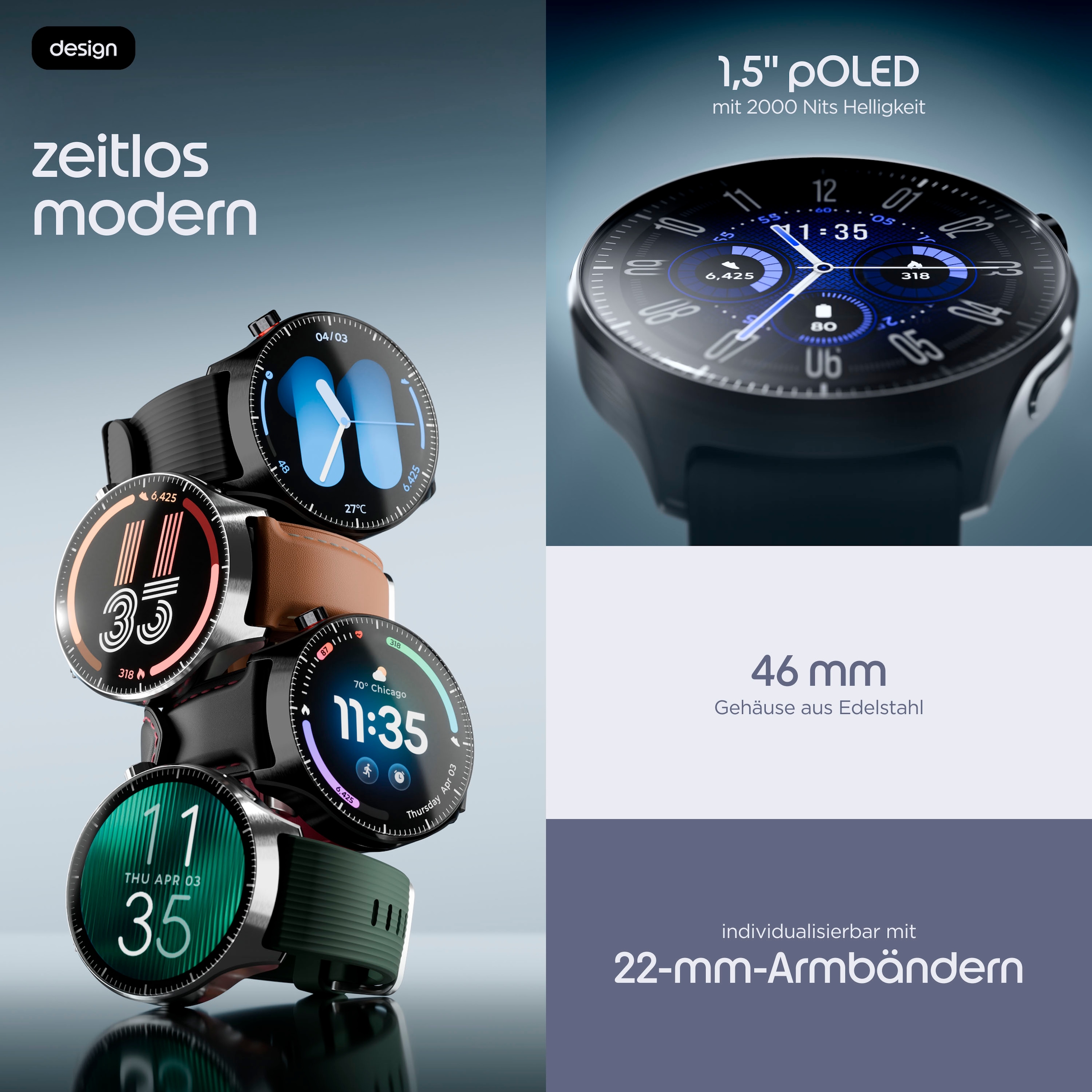 Motorola Smartwatch »moto watch ultra« Wear OS 6