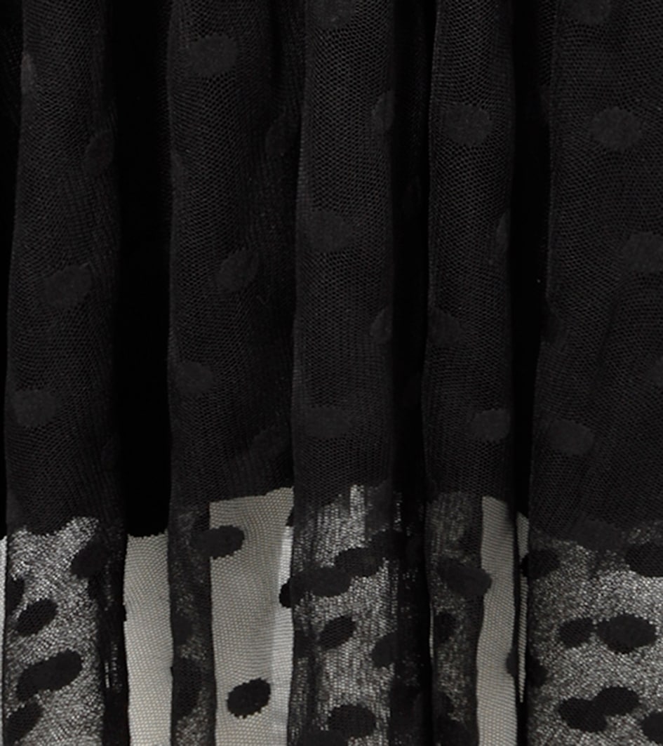 Aniston CASUAL Maxikleid, mit getupften Mesh verziertem Rockteil