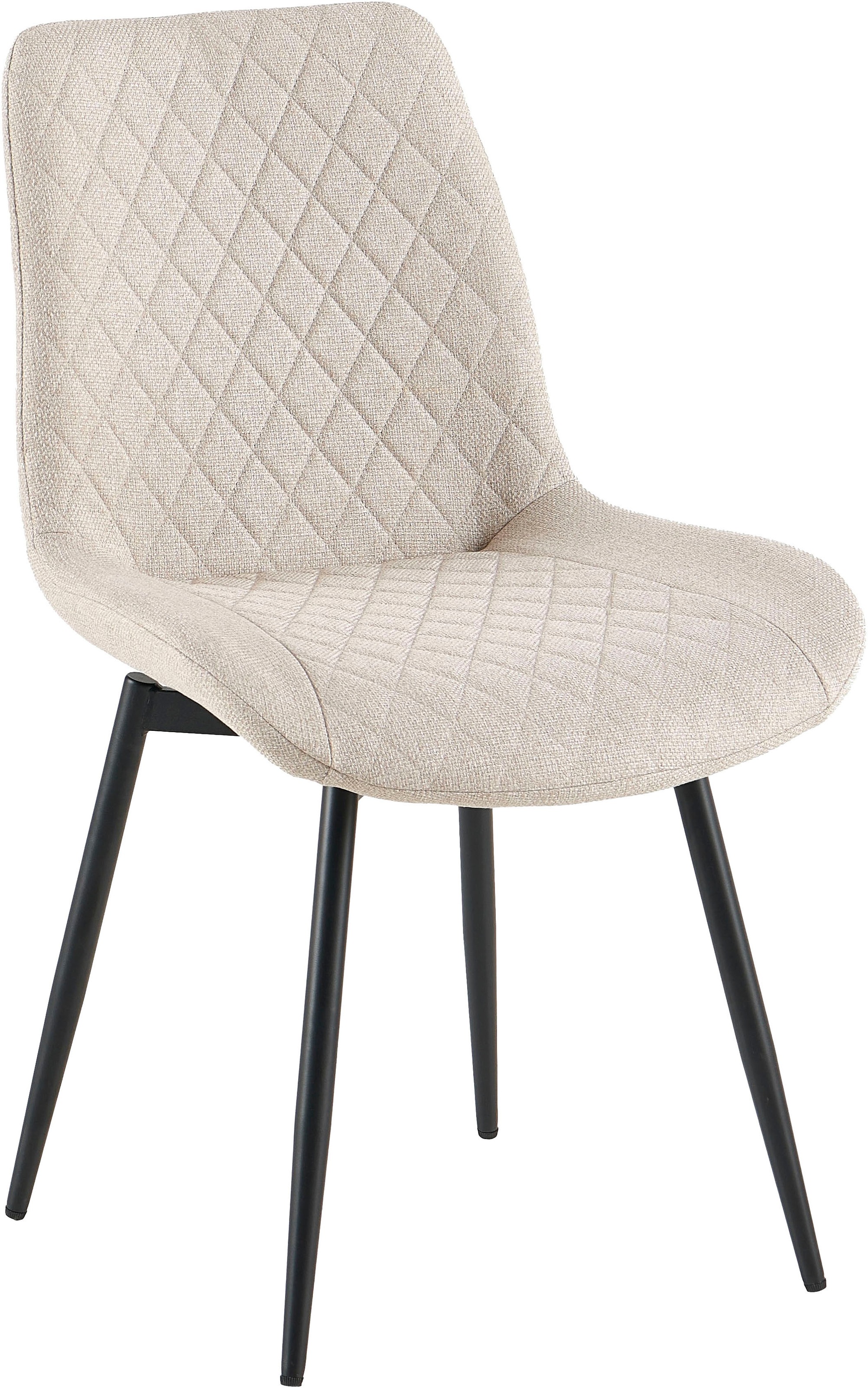 OTTO home Esszimmerstuhl »Juniper, 2er-Set« () 2 Stk.Stuhl aus Webstoff mit moderner Rautensteppung und 360° Drehfunktion