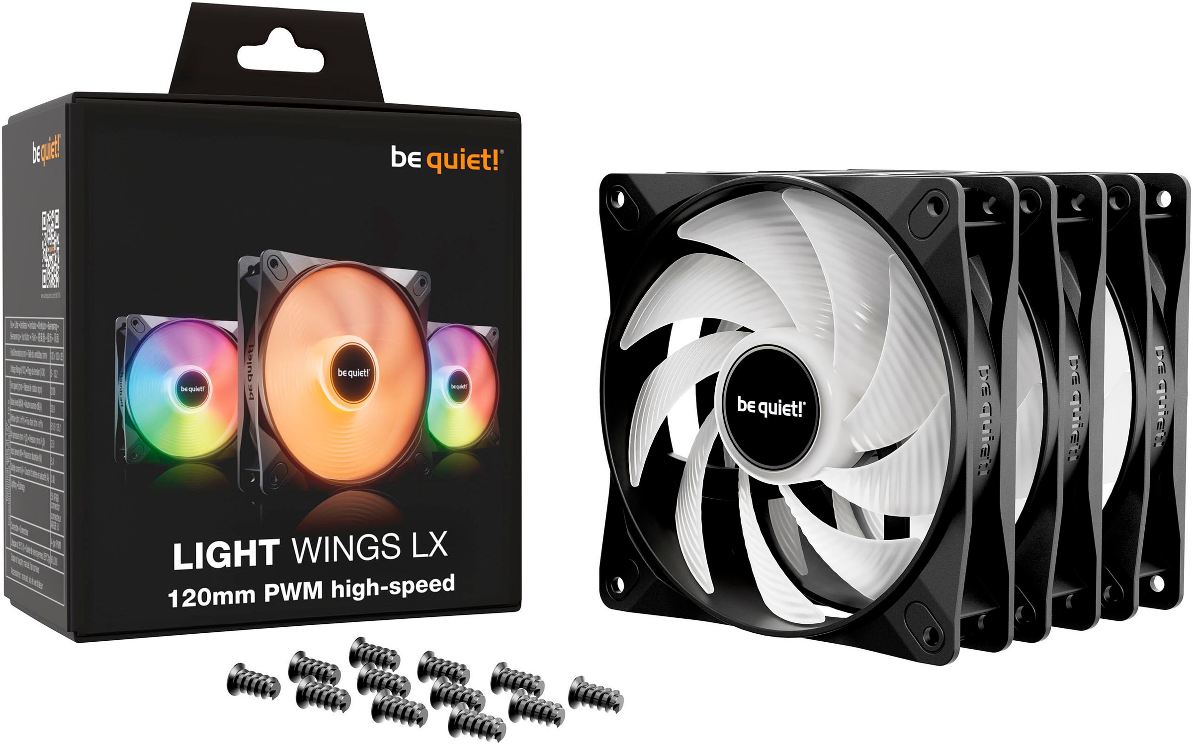 be quiet! Gehäuselüfter »LIGHT WINGS LX 120mm PWM High Speed 3-Pack Black«