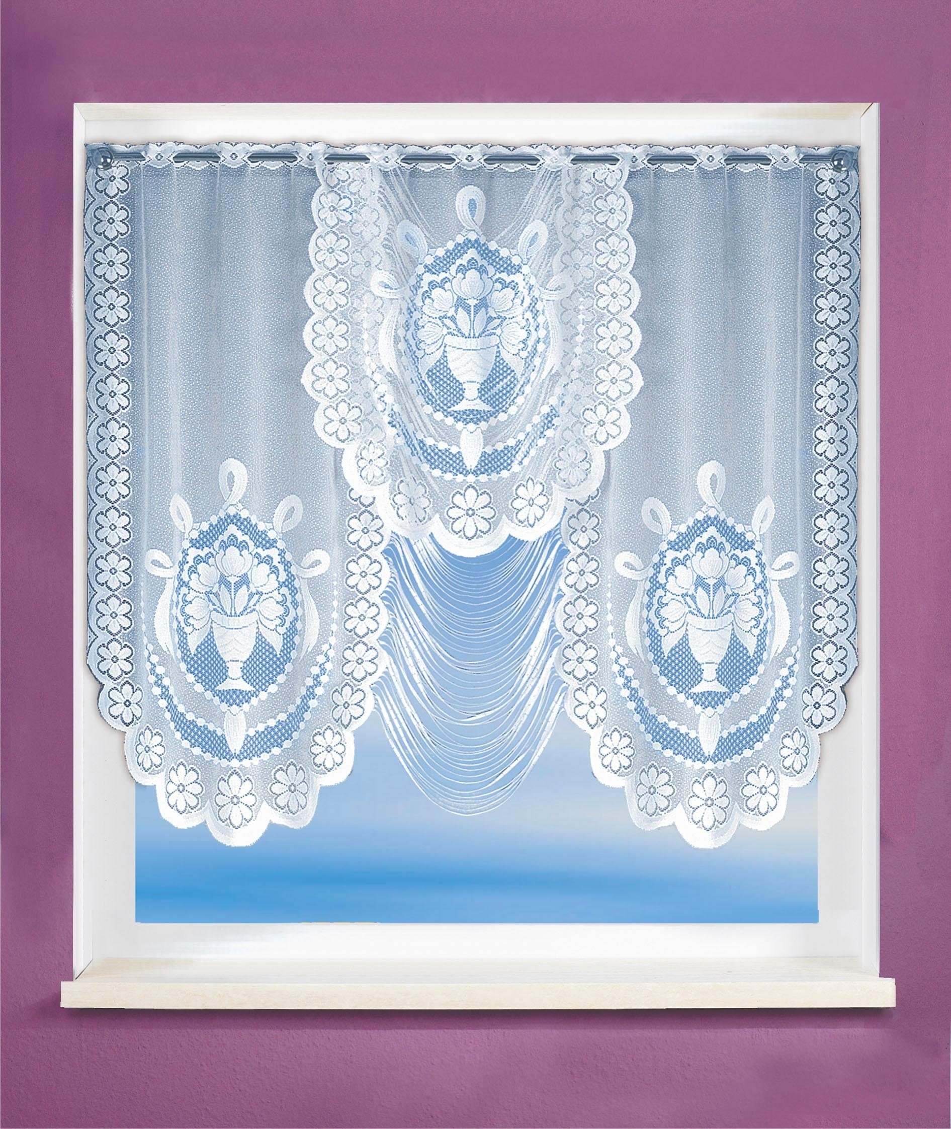 WILLKOMMEN ZUHAUSE by ALBANI GROUP Gardine »Rostock«, HxB: 100x150, Jacquard Fensterbild