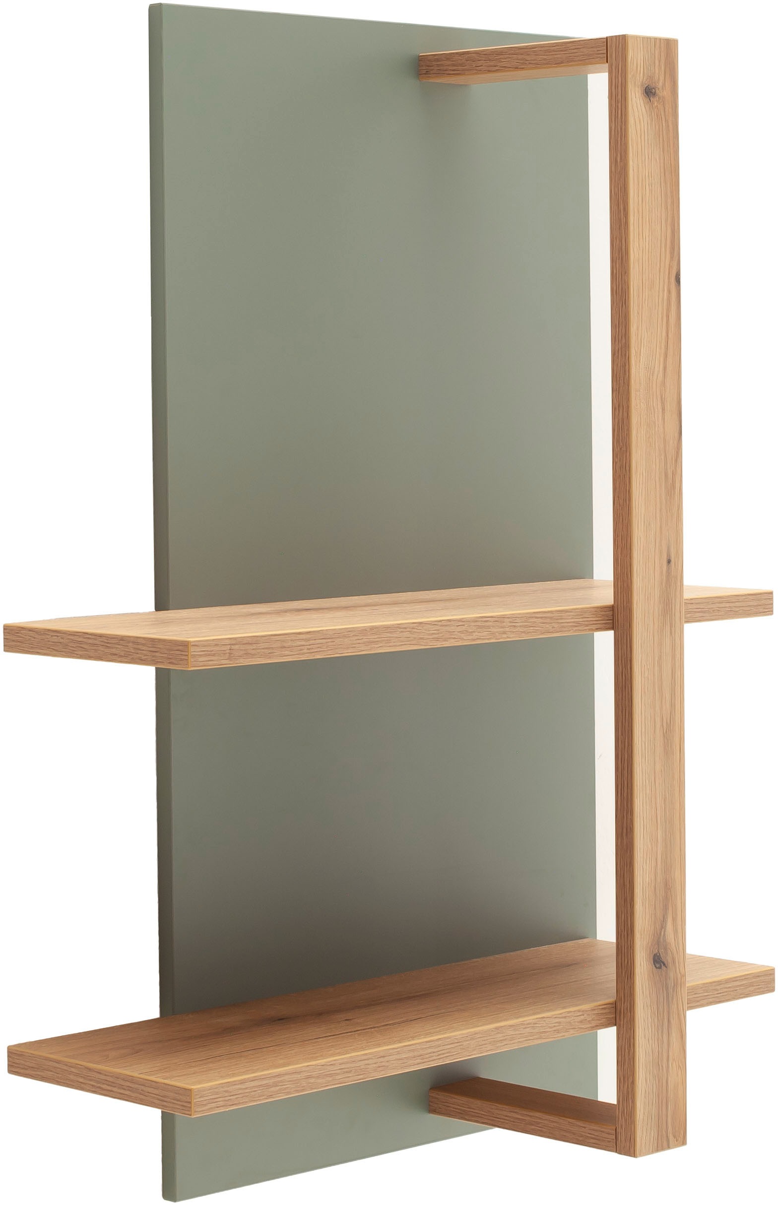 MCA furniture Wandregal »Moniz Wandregal«, (1), Regal,Wandregal,2 Böden, Eiche, Salbeigrün, Höhe 96 cm, Made in Europe