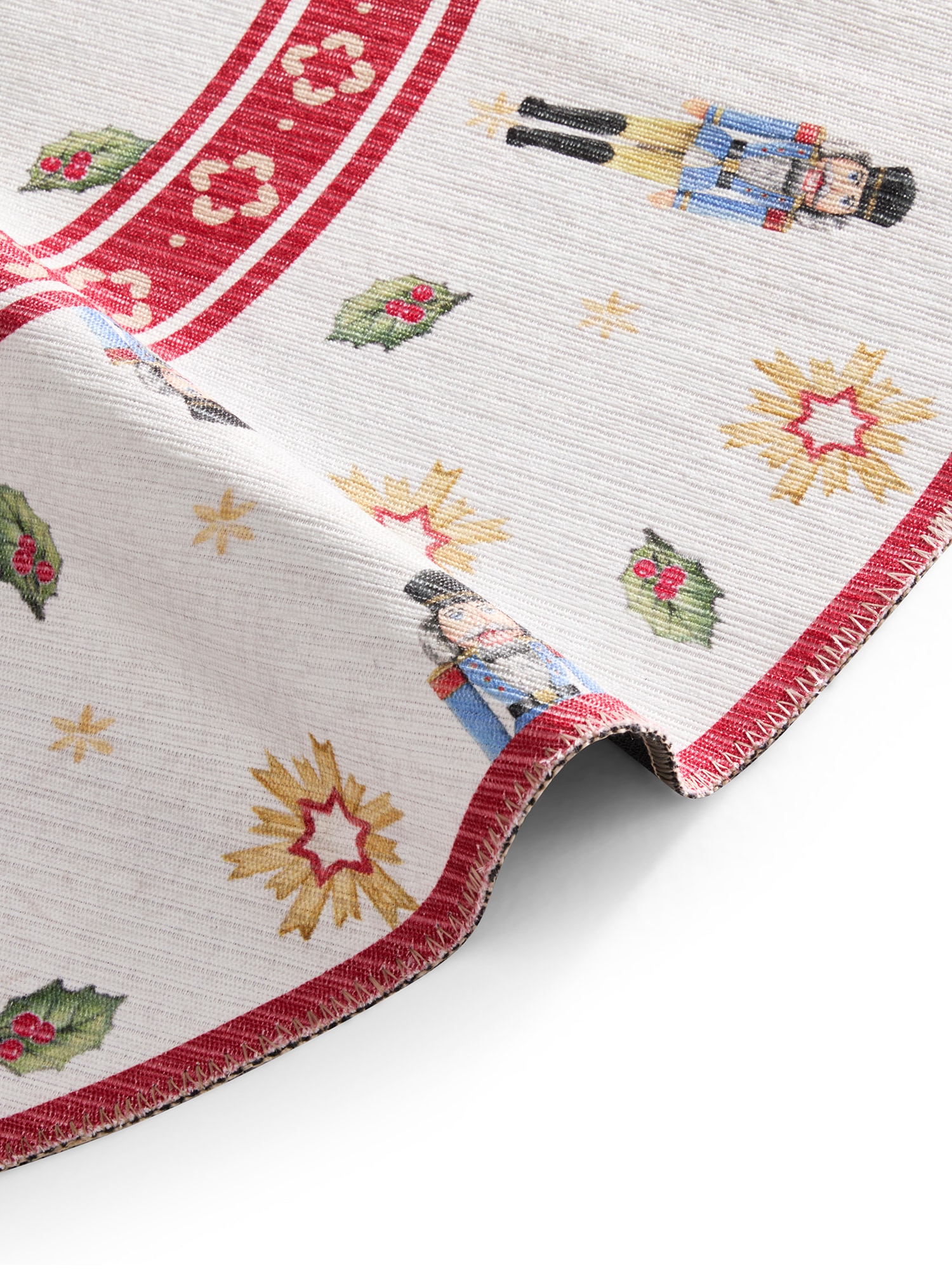 Villeroy & Boch Teppich »Toy's Delight Limited Edition Nutcracker«, rund, 3 mm Höhe, Limited Edition, Weihnachten, Wohnzimmer, Baumrock, Waschbar, Rund