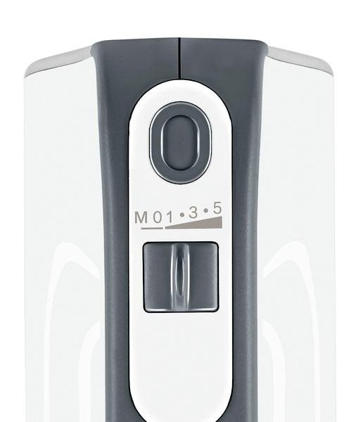 BOSCH Handmixer »Styline MFQ4835DE, 2x Rührbesen, Knethaken Edelst., 5 Stufen, weiß«, 575 W, Turbotaste, ergon. Soft-Touch-Griff, Made in Europe