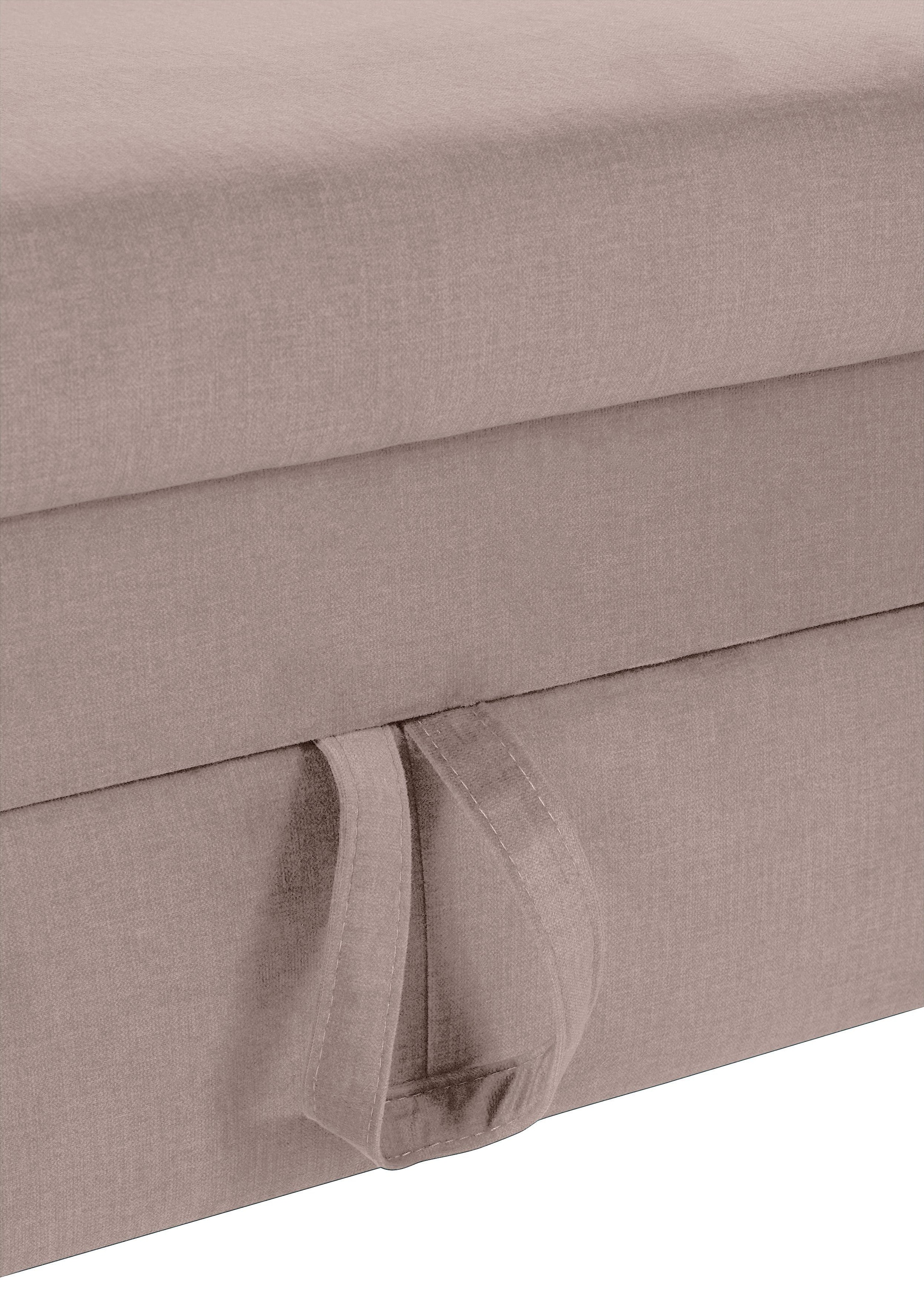 COTTA Polstergarnitur »Morven L-Form«, (Set), Set bestehend aus: Ecksofa mit Kopfteilverstellung & Hocker