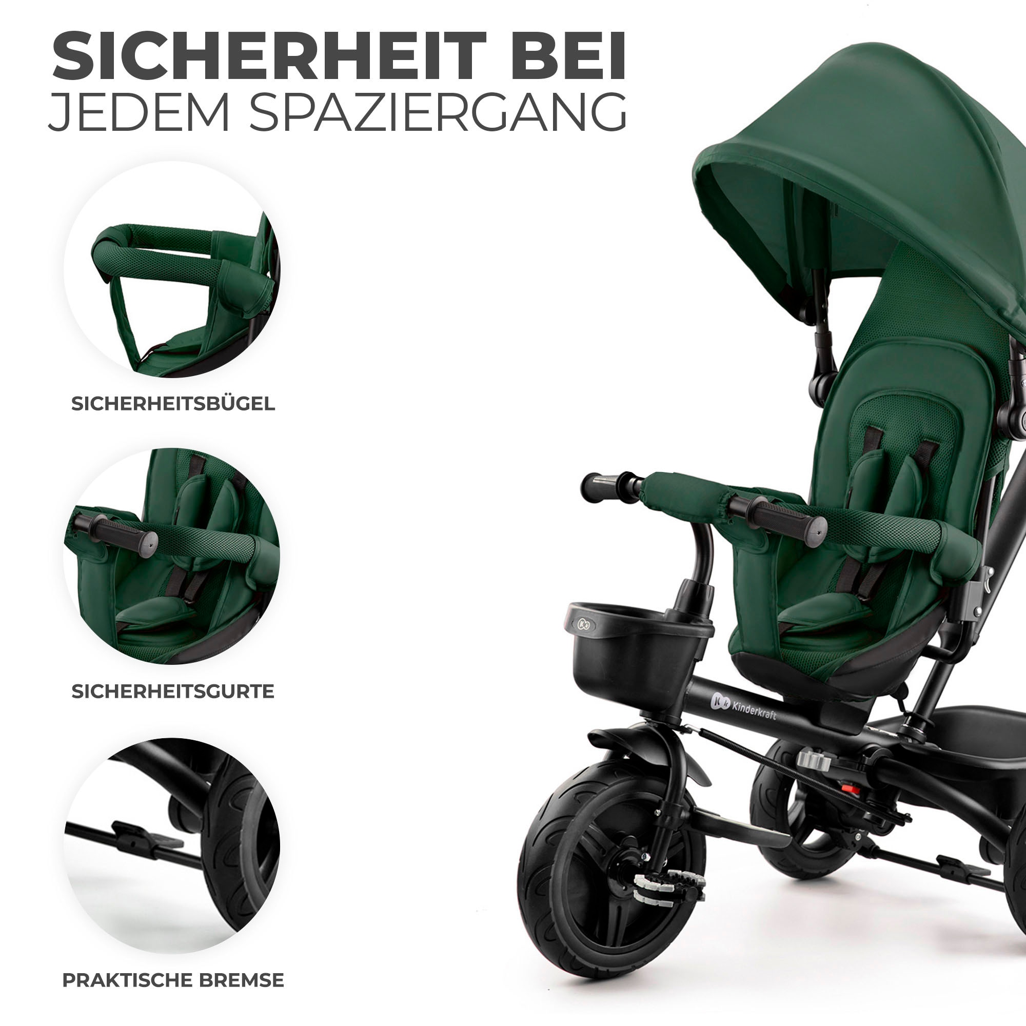 Kinderkraft Dreirad »AVEO«, mit Drehsitz; mitwachsend