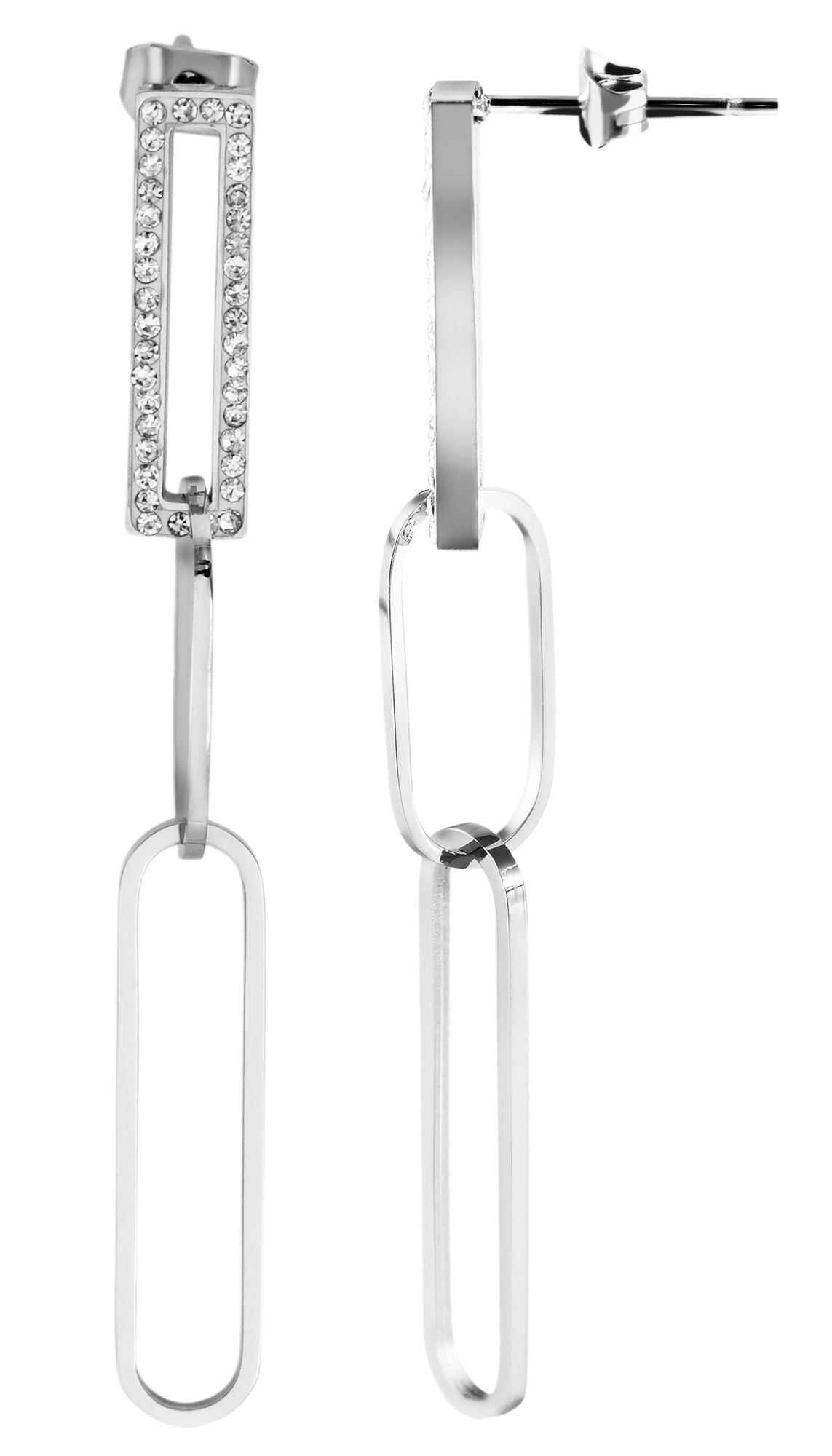 Adelia´s Paar Ohrstecker »Damen Ohrringe ¿ Ohrstecker aus Edelstahl mit Strass«