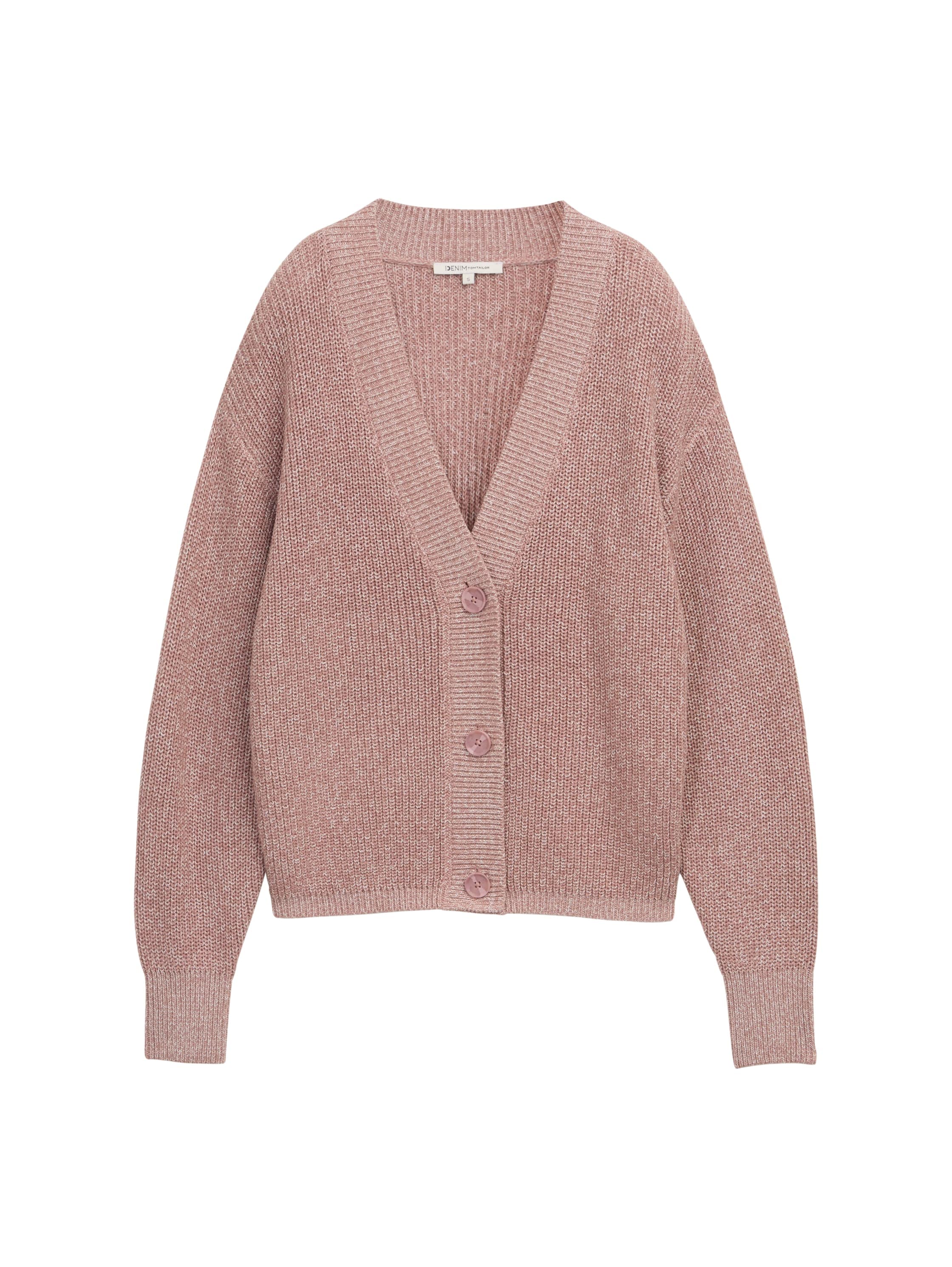 TOM TAILOR Denim Cardigan, mit Strickstruktur und Knopfleiste