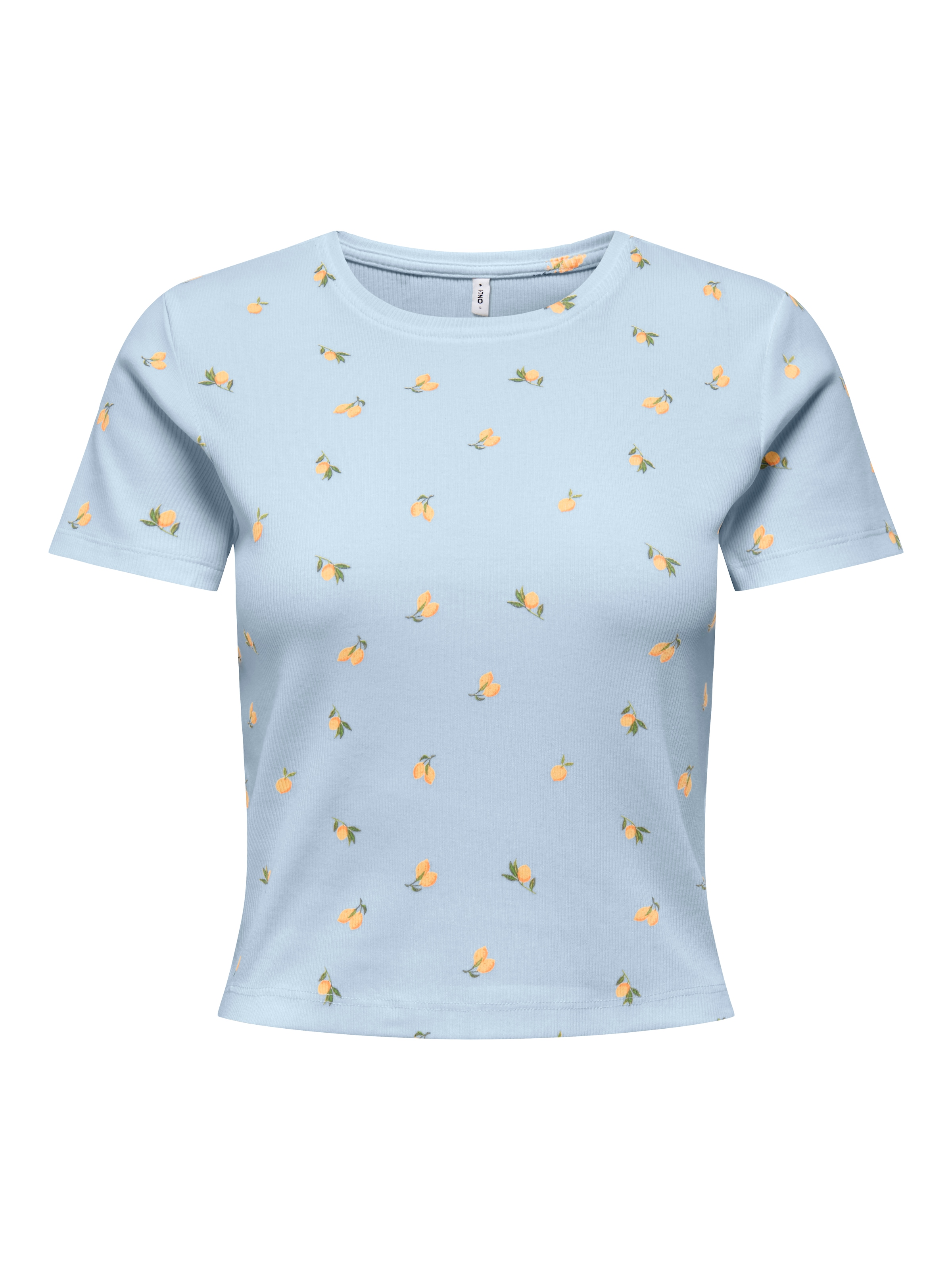 ONLY Kurzarmshirt »ONLFENJA LIFE SS AOP TOP JRS NOOS« Baumwollmischung, Cropped Fit, Rundhals