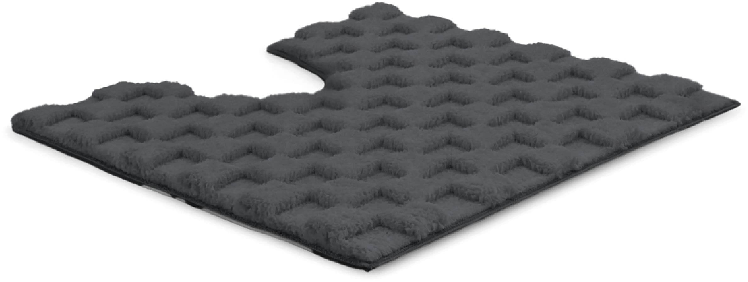 OTTO home Badematte »Naala, Badvorleger, Badezimmer Teppich, sehr weich« Höhe 20 mm rutschhemmend beschichtet fußbodenheizungsgeeignet | schnell trocknend Karo-Muster, auch als 2-teiliges Set erhältlich, Made in Europe