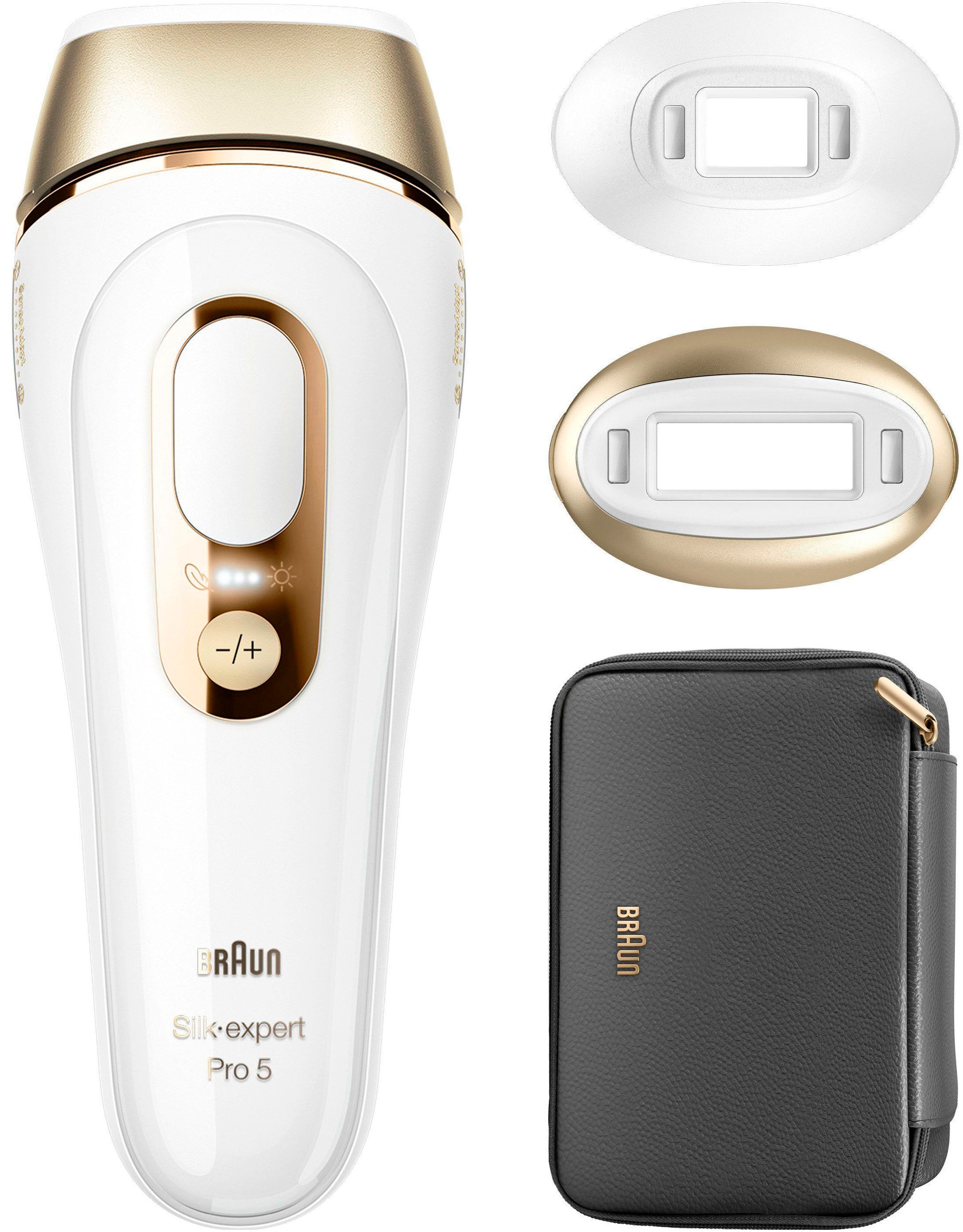 Braun IPL-Haarentferner »Silk·expert Pro 5 PL5140« pro Minute bis zu 125 Lichtimpulse 2 Aufsätze, mit Aufbewahrungstasche