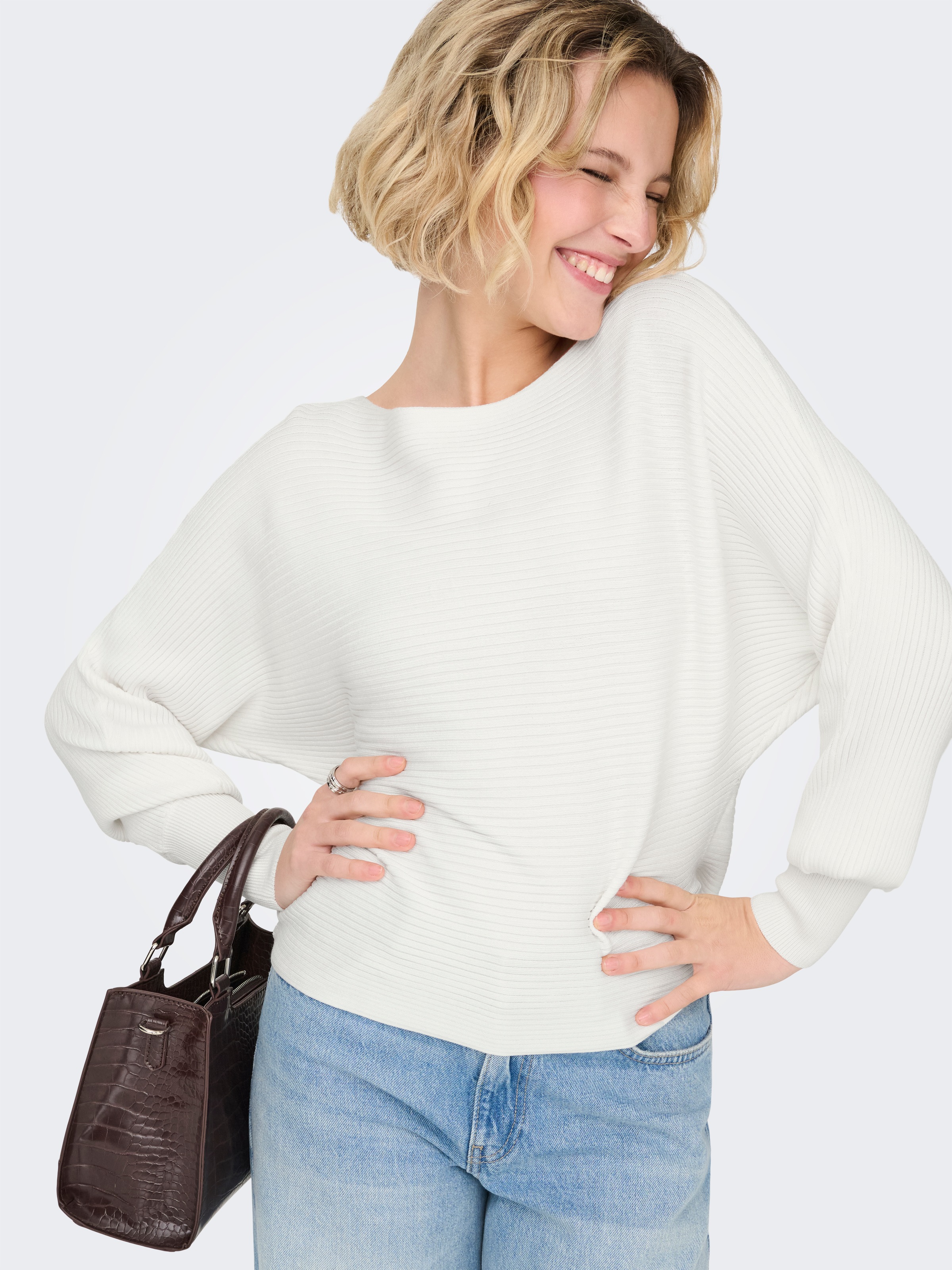 ONLY Strickpullover »ONLADALINE L/S SHORT PULLO KNT NOOS« Viskosemischung, regular fit