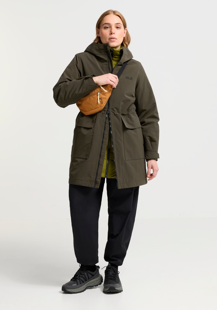 Jack Wolfskin Wintermantel »3IN1 NABUR COAT W« Winterjacke für Kinder, wasserdicht, warm