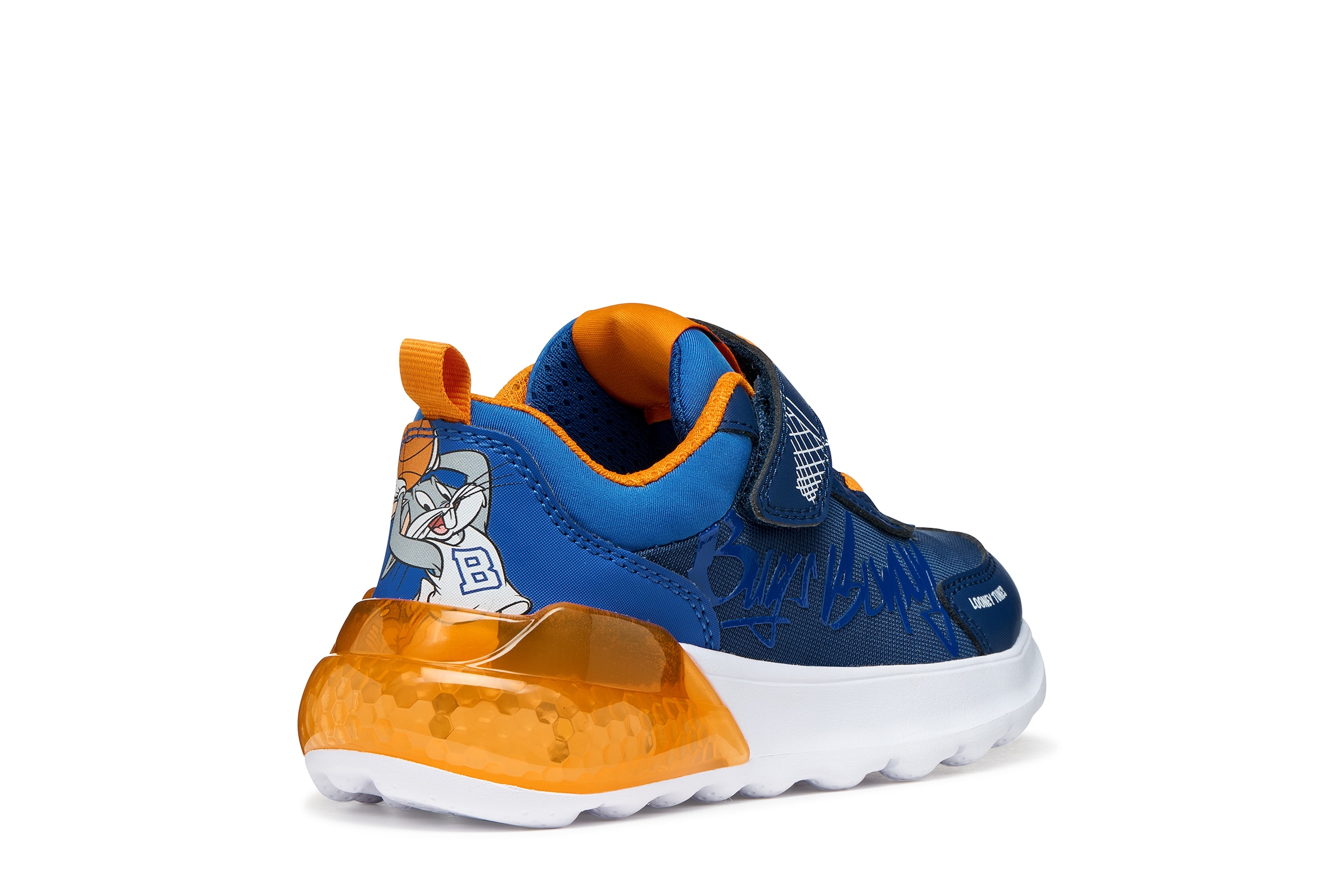 Geox Sneaker »Blinkschuh J ACTIVART ILLUMINUS«  Klettschuh mit Looney Tunes Motiv, Größenschablone zum Download