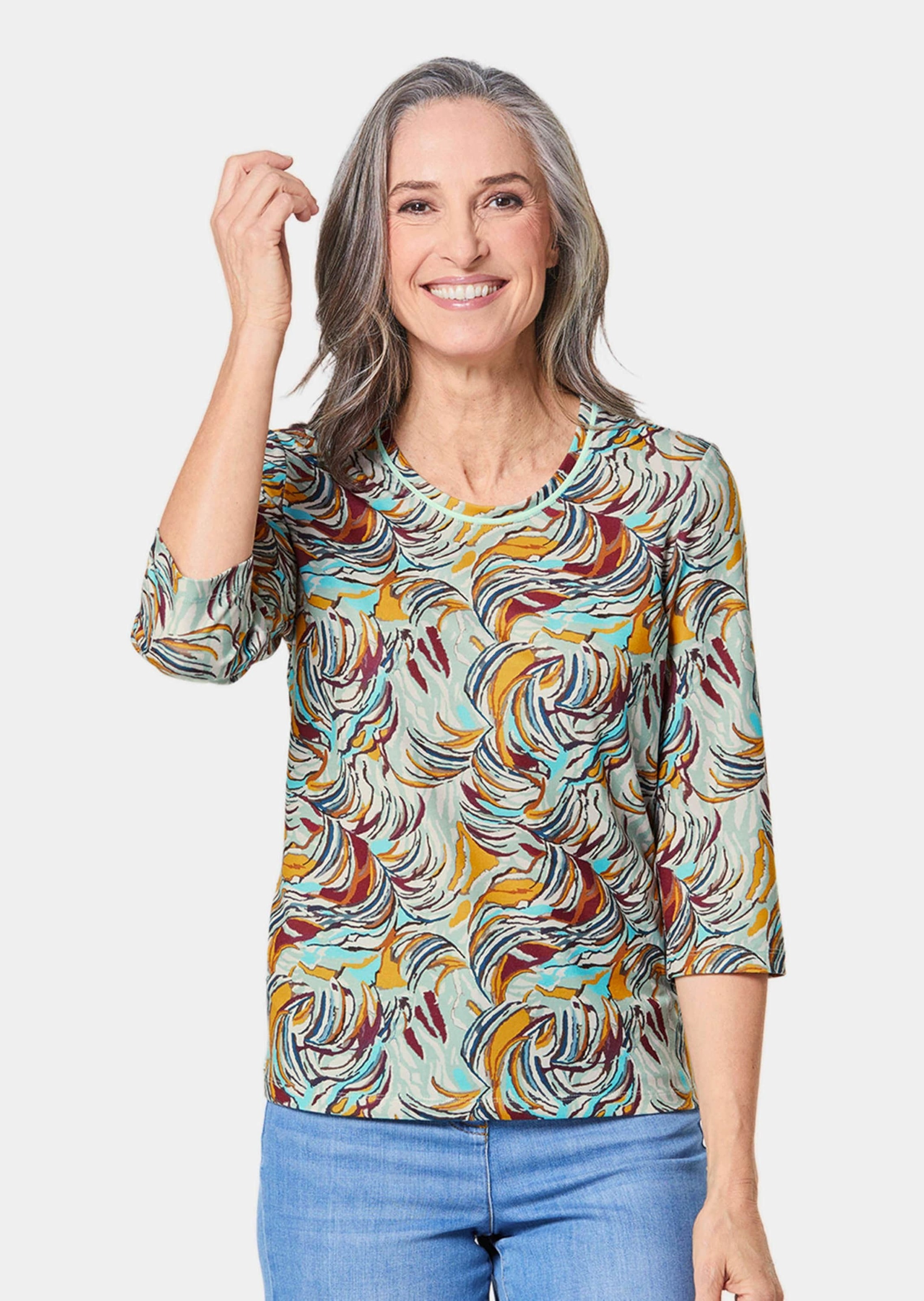 GOLDNER Print-Shirt »Druckshirt in kraftvollen Farben«