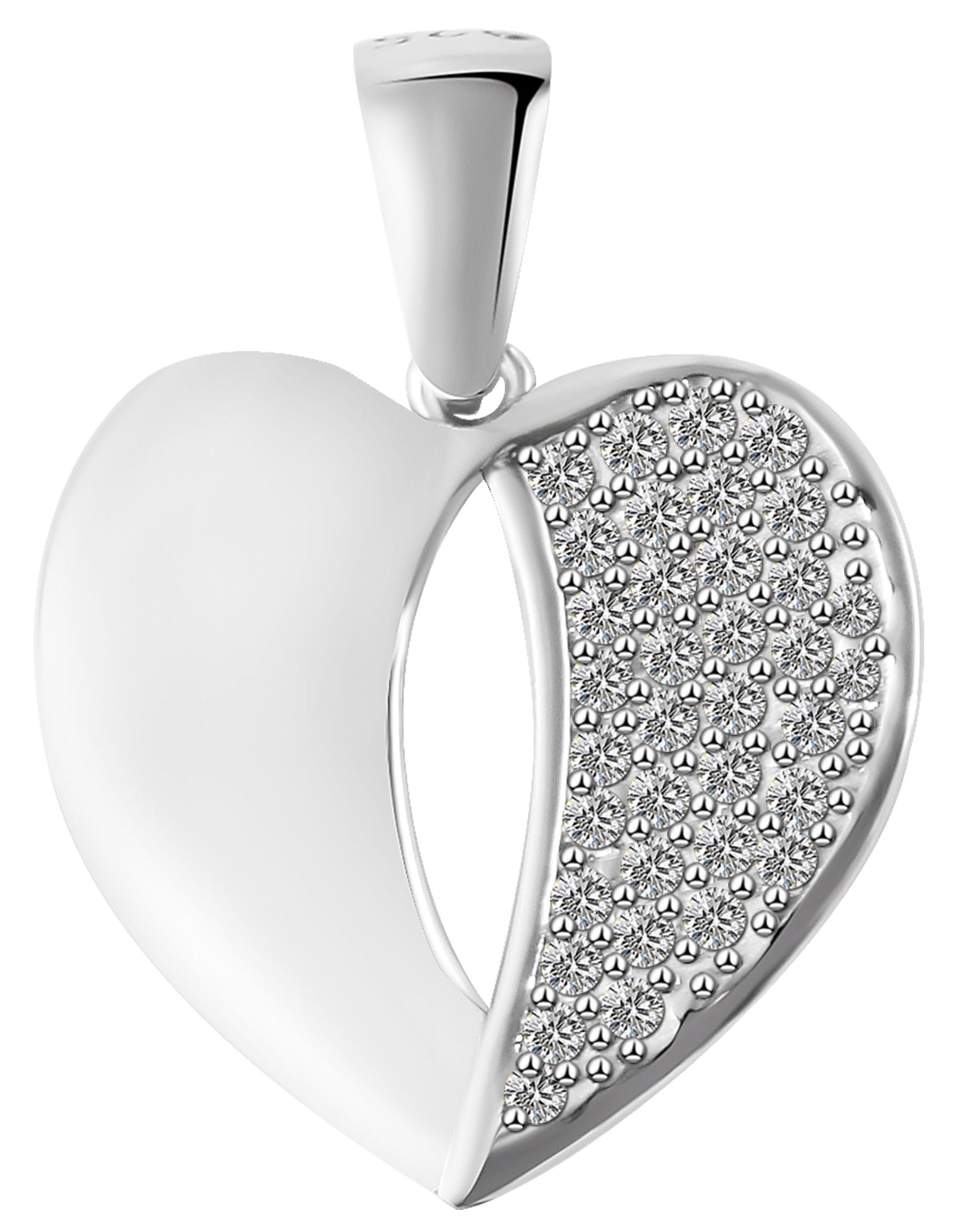 Adelia´s Herzanhänger »Damen Anhänger ¿ Herz Herzanhänger aus 925 Silber mit Zirkonia«