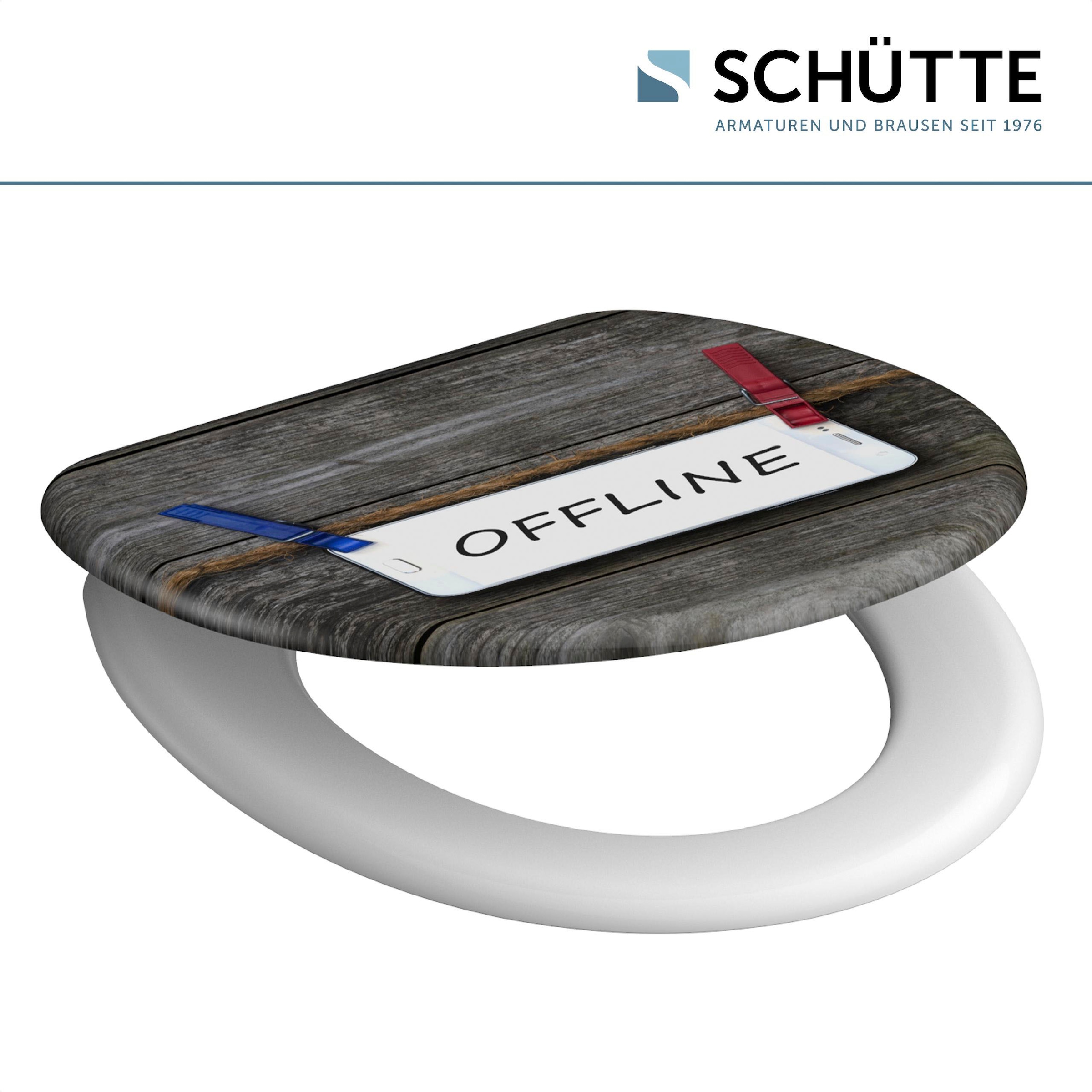 Schütte WC-Sitz »Offline«, Duroplast, mit Absenkautomatik