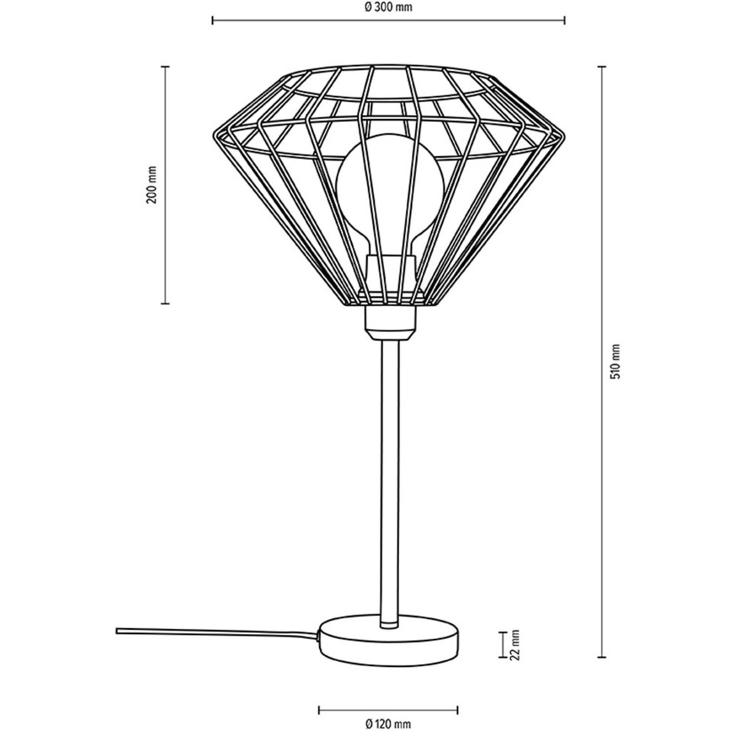 BRITOP LIGHTING Tischleuchte »Raquelle«, 1 flammig-flammig