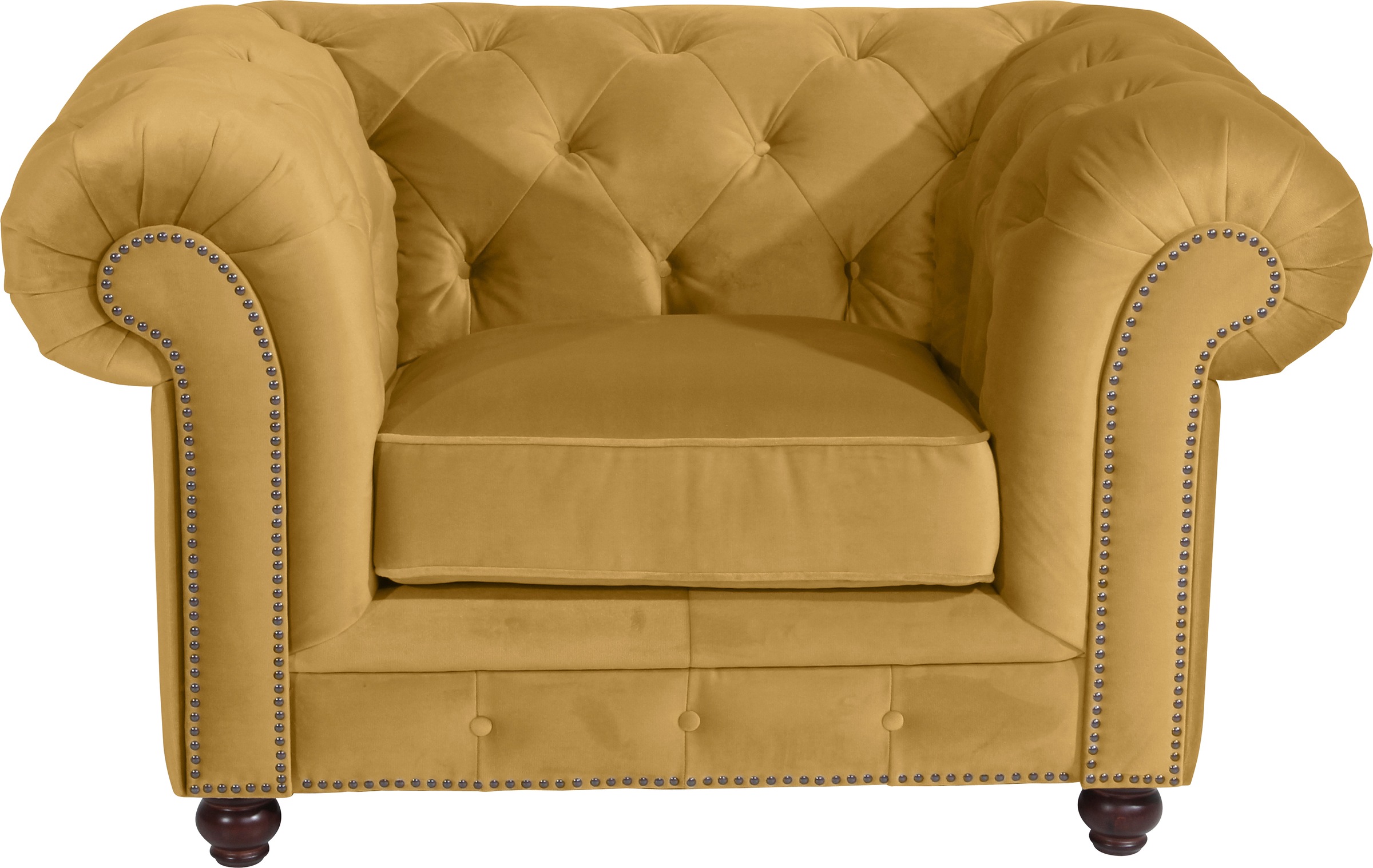 Max Winzer® Polstergarnitur »Old England Chesterfield, hochwertig und elegant«, (3 tlg.), mit edler Knopfheftung, 3-tlg.