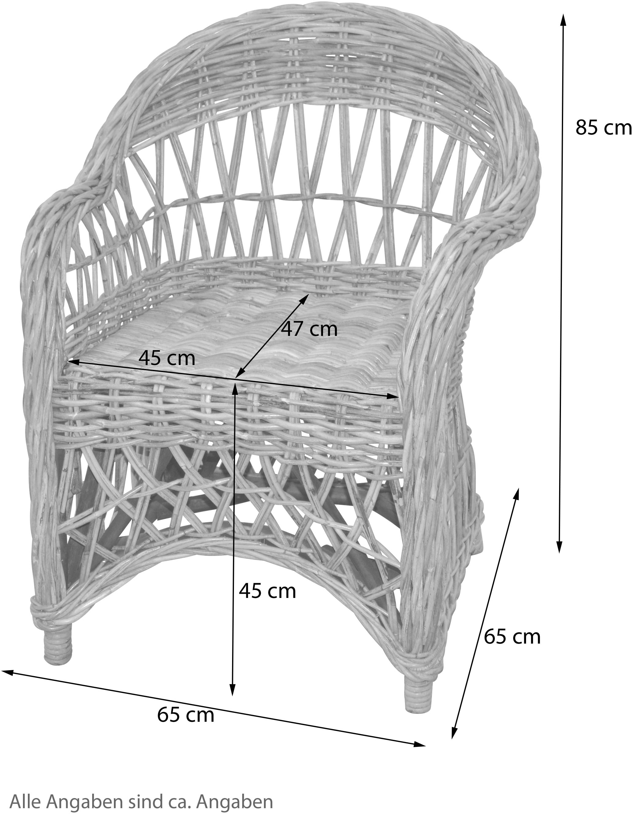 HOFMANN LIVING AND MORE Relaxsessel 1 Stk. tlg. Handgeflochten