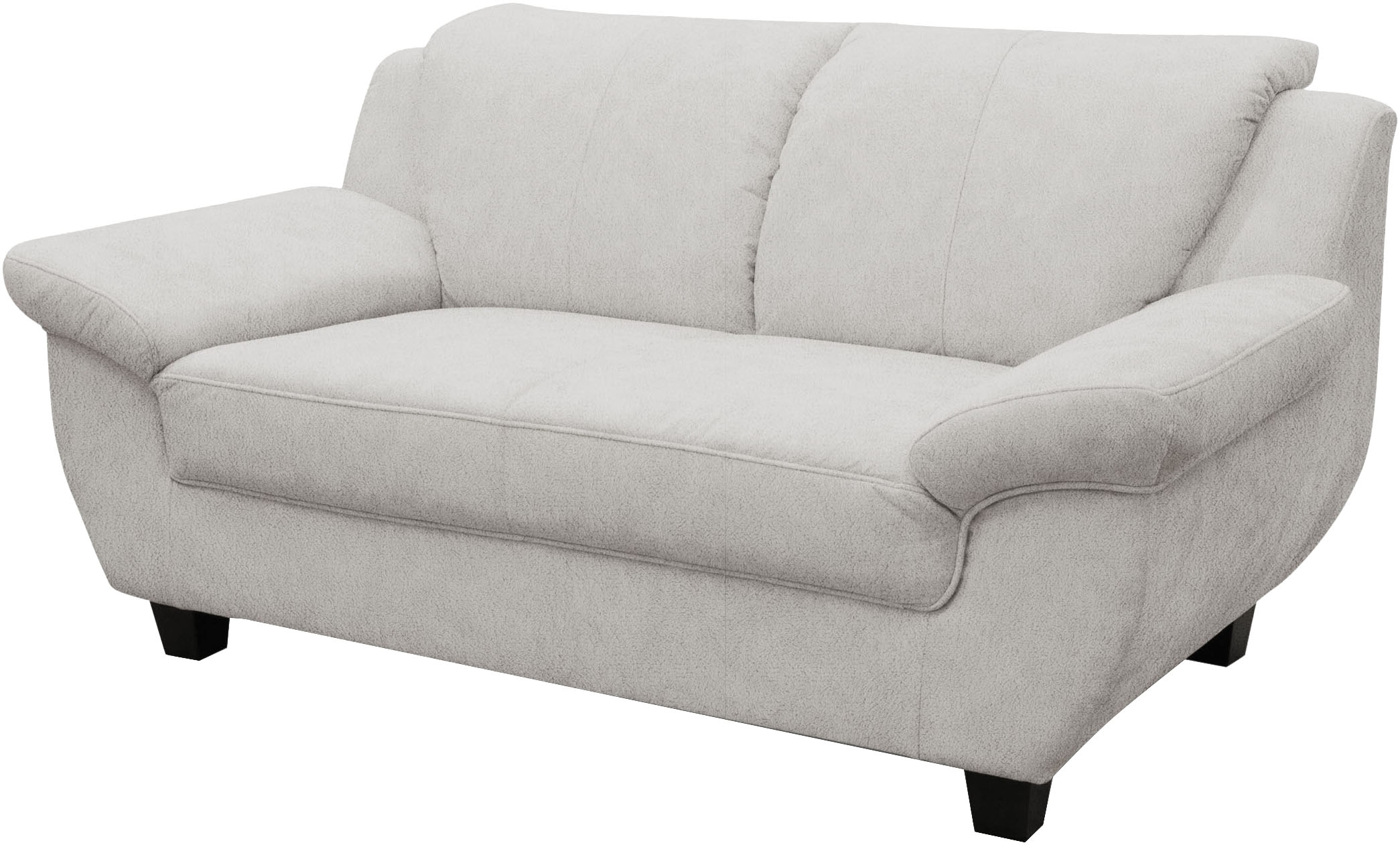 OTTO home 2-Sitzer »Silkeborg 161 cm, formschönes Sofa mit dunklen Füßen« aus pflegeleichtem, weichem Luxus-Microfaser