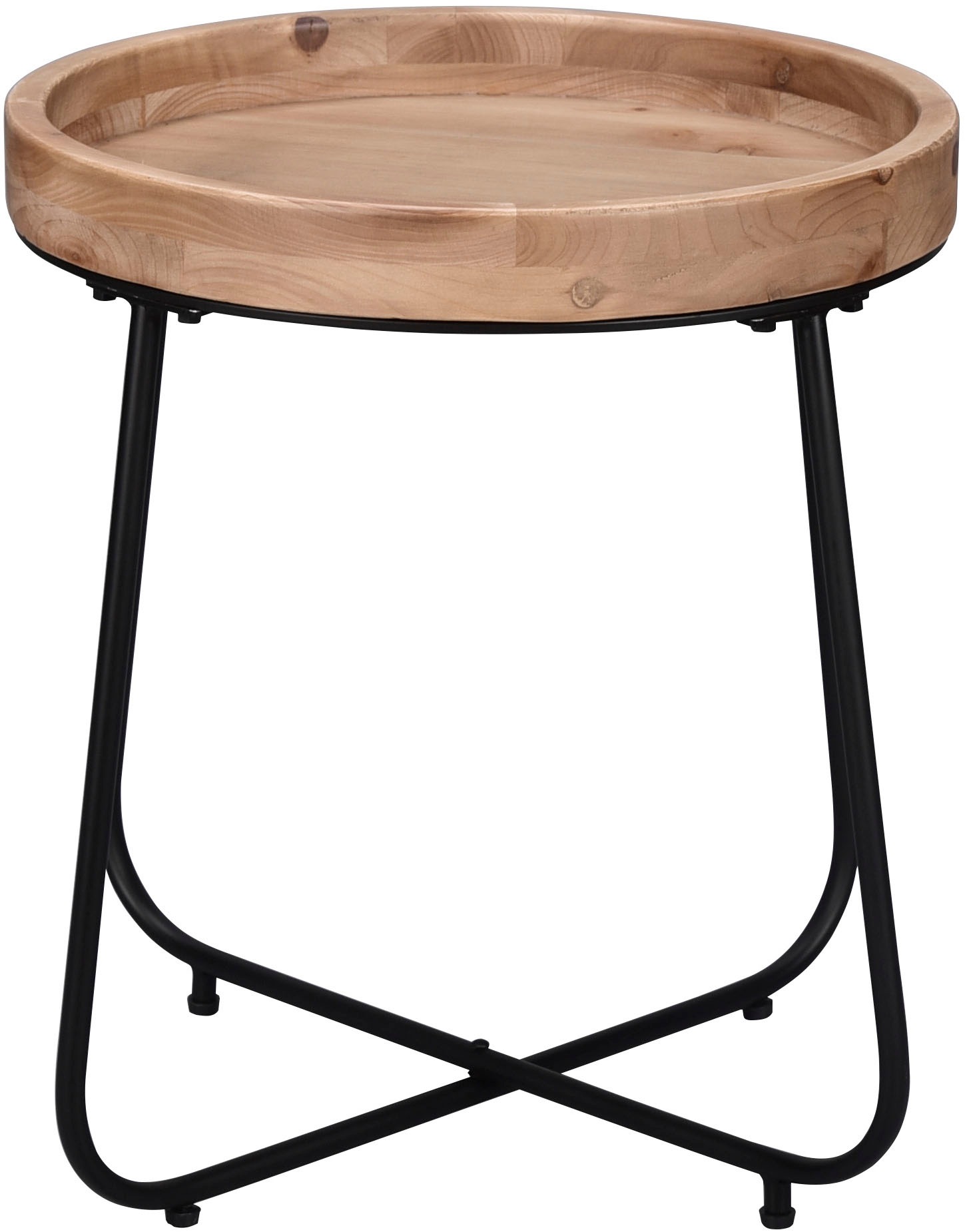 MIRRORS AND MORE Beistelltisch »Jette« 1 Stk. tlg. hochwertige Echtholzplatte