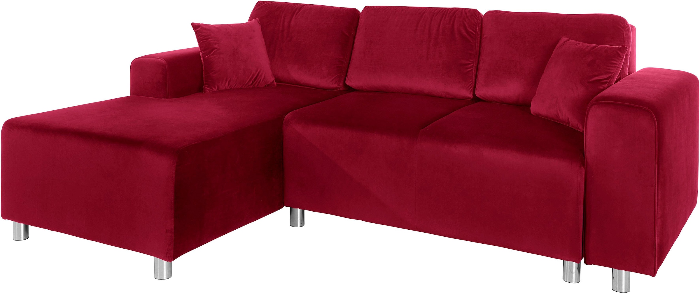 Guido Maria Kretschmer Home&Living Ecksofa »Györ«, L-Form, wahlweise mit Bettfunktion und Bettkasten incl. 2 Zierkissen