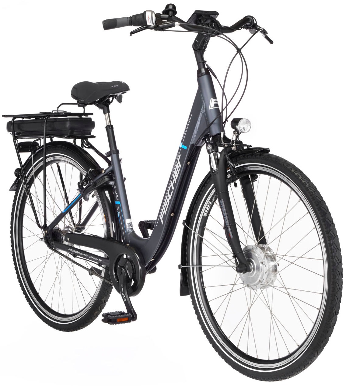 FISCHER Fahrrad E-Bike »CITA ECU 1401 44«, 7 Gang, Shimano, Nexus, Frontmotor 250 W, (mit Rahmenschloss), Pedelec, Elektrofahrrad für Damen u. Herren