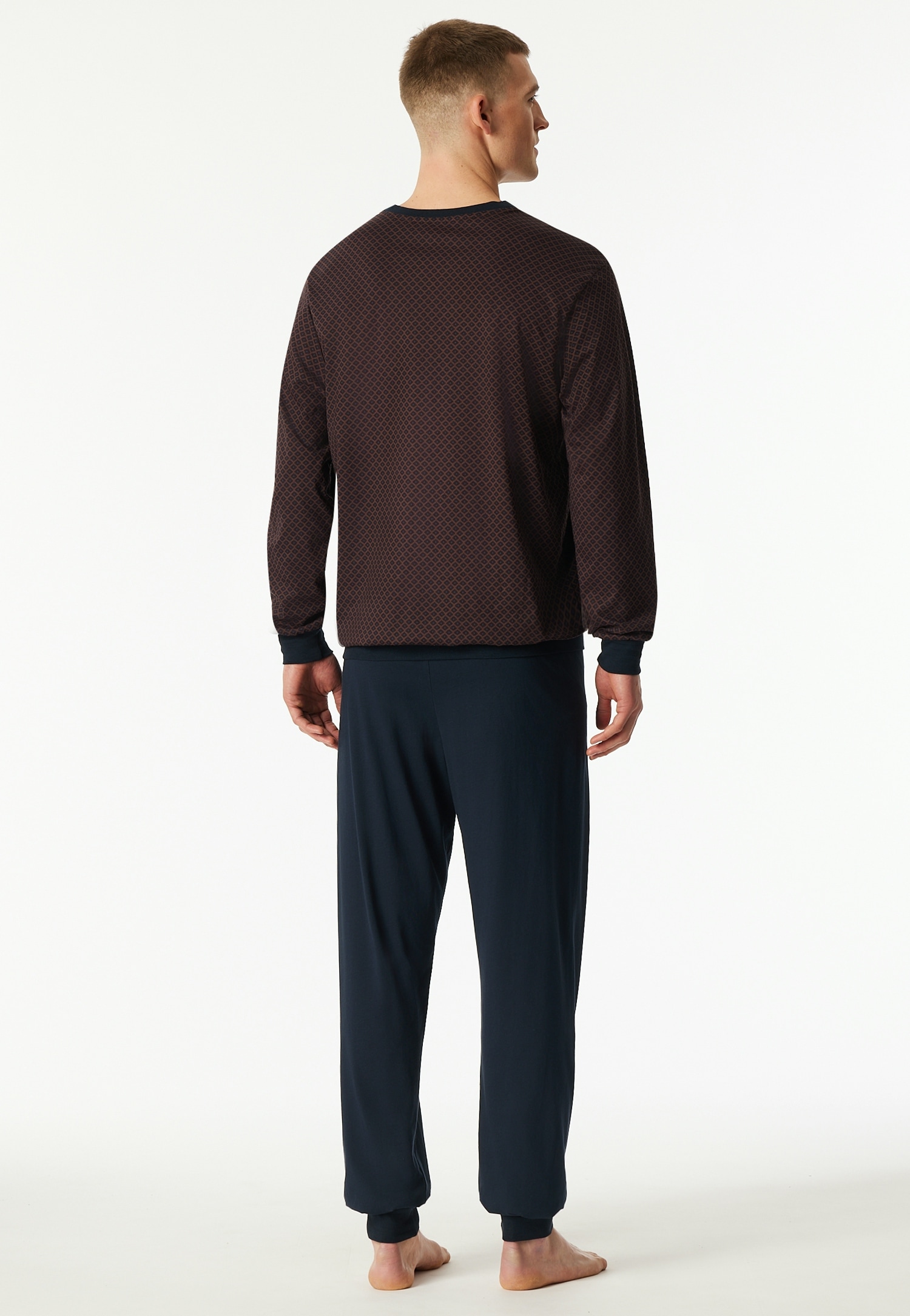 Schiesser Schlafanzug »Comfort Essentials« 2 tlg. mit angenehmen Bündchen