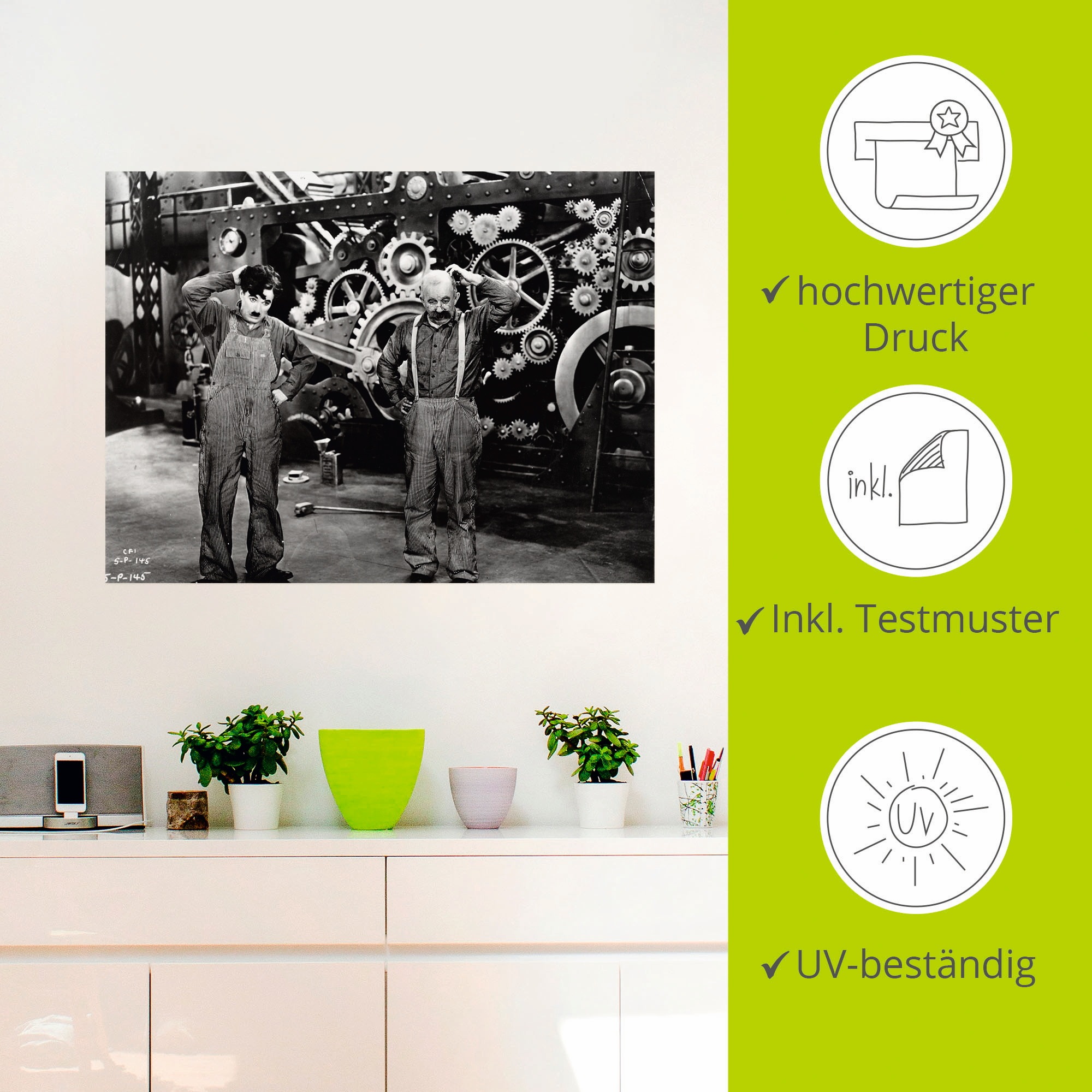 Artland Wandbild »Moderne Zeiten, 1936«, Stars, (1 St.), als Alubild, Outdoorbild, Poster, Wandaufkleber in verschied. Größen