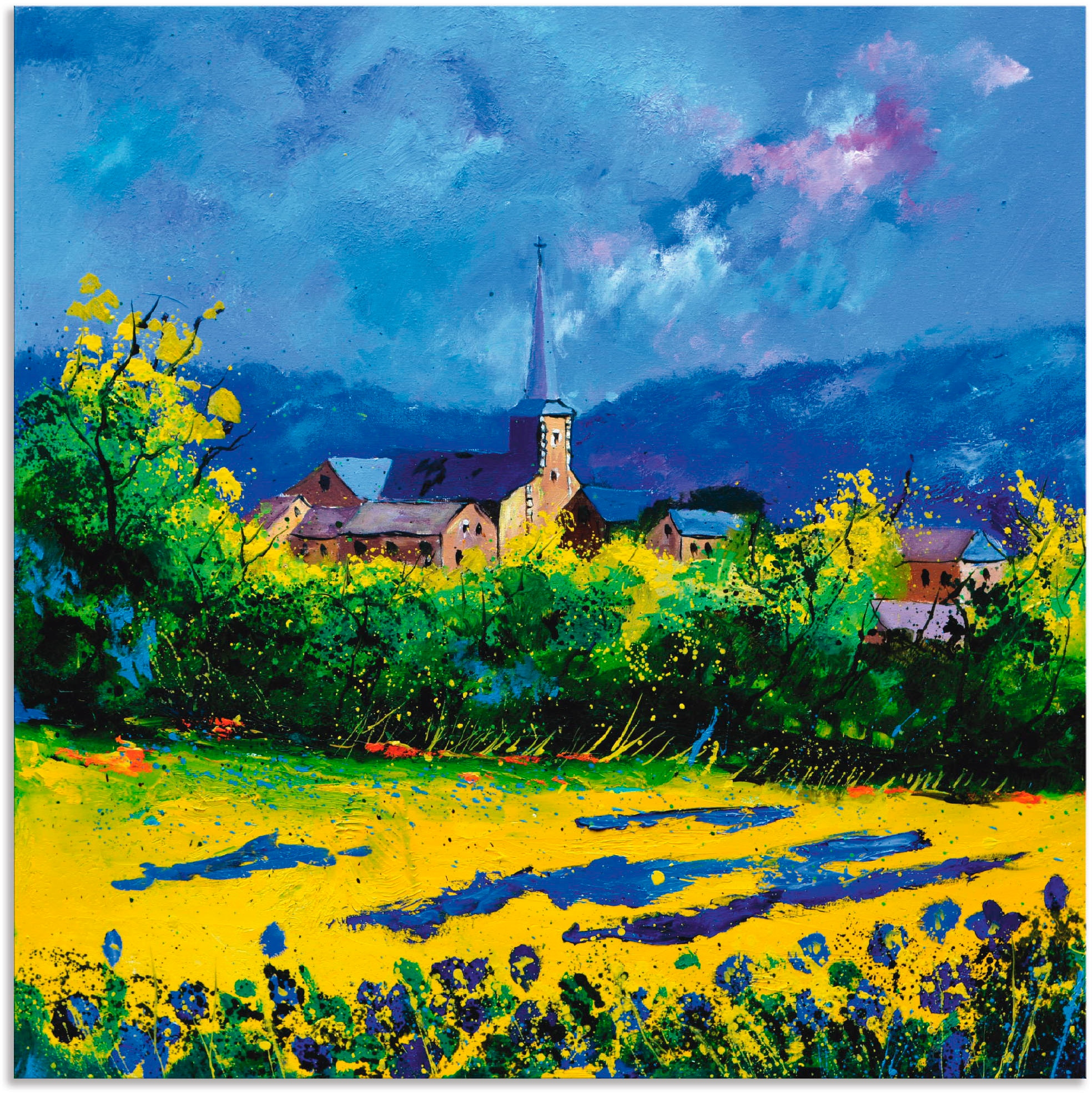 Artland Wandbild »Houroy im Sommer«, Wiesen & Bäume, (1 St.), in vielen Größen & Produktarten - Alubild / Outdoorbild für den Außenbereich, Leinwandbild, Poster, Wandaufkleber / Wandtattoo auch für Badezimmer geeignet