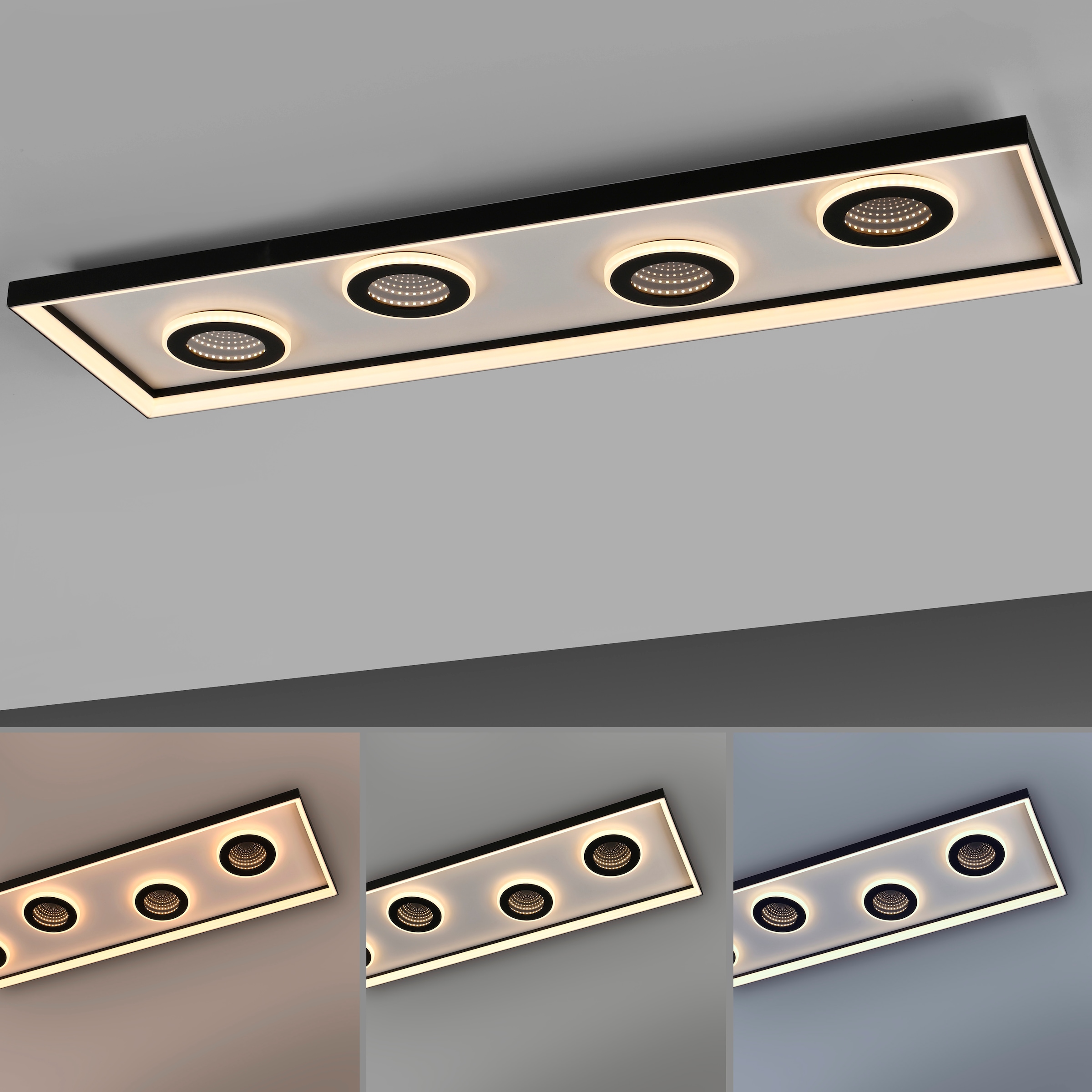 Paul Neuhaus Deckenleuchte »DUNE«, 1 flammig, Leuchtmittel LED-Board | LED fest integriert, CCT - über Fernbedienung, dimmbar über Fernbedienung, Memory