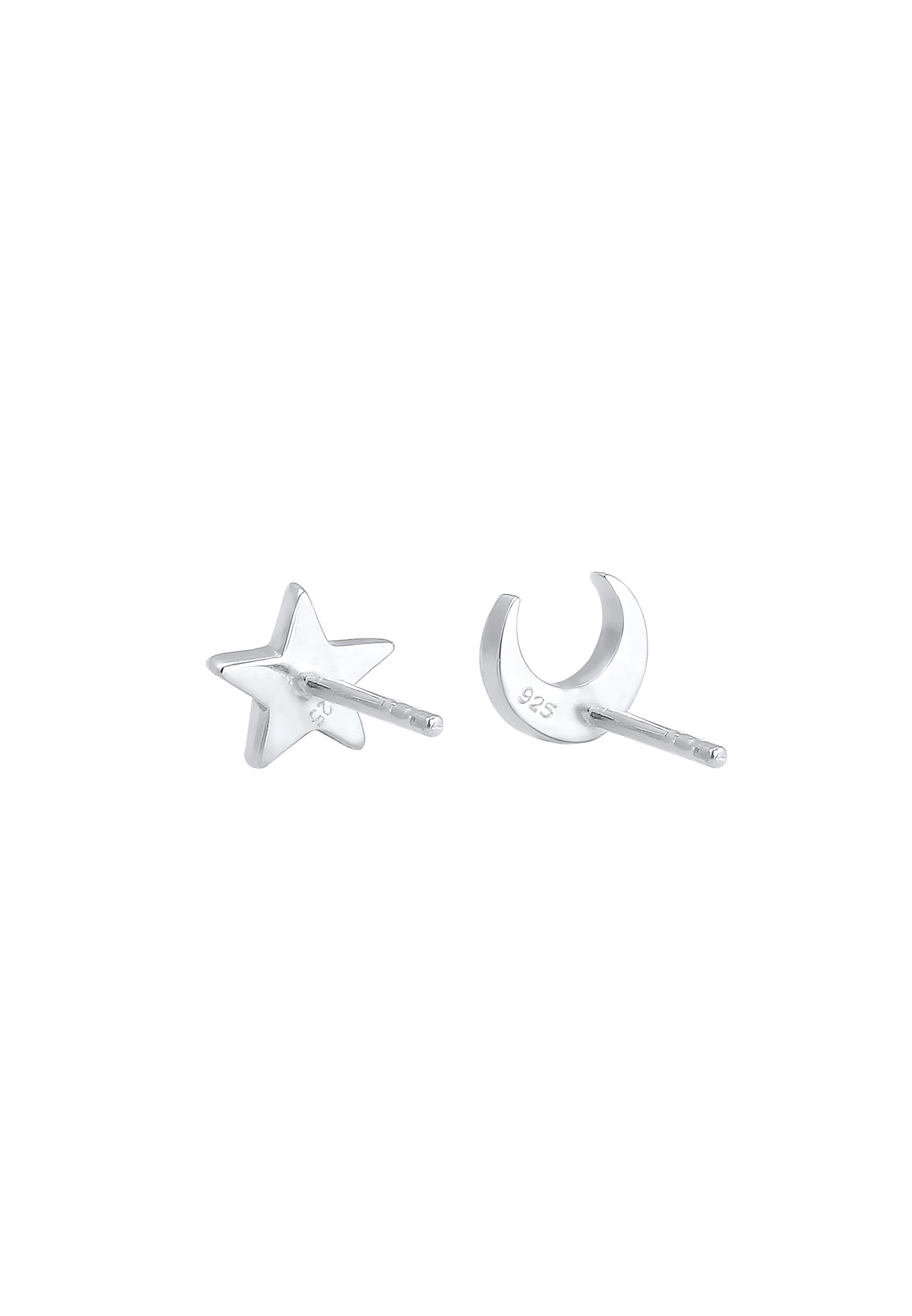 Elli Paar Ohrstecker »Ohrringe Ohrstecker Stern Halbmond 925 Sterling Silber«