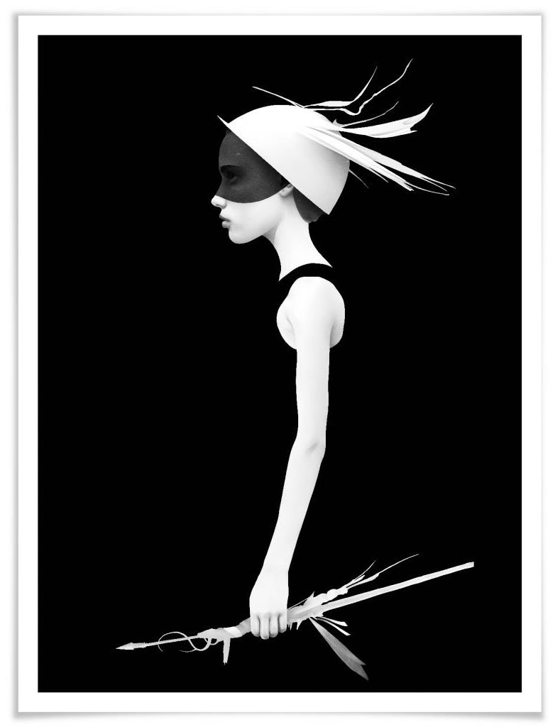 Wall-Art Poster »Ireland Illustration Stranger Things«, Person, (1 St.), Poster, Wandbild, Bild, Wandposter