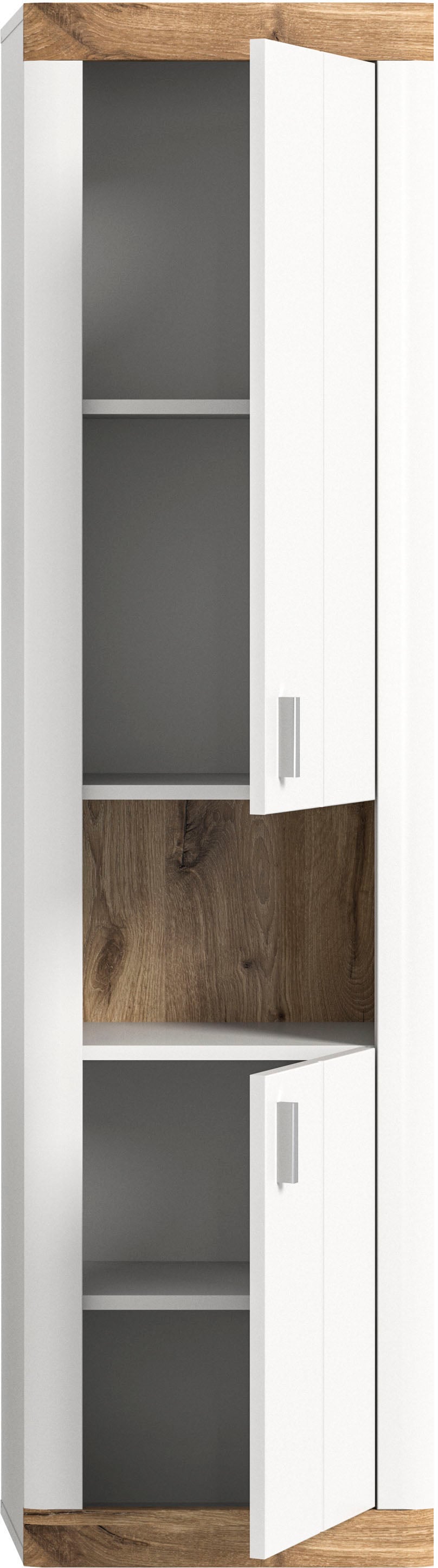 Home affaire Hochschrank »Landsby, Breite 45cm, 2 Türen (Türanschlag wechselbar), 2 Einlegeböden«, (1 St.), Hängeschrank, Wandschrank, Badmöbel, Badschrank, Schrank,Bad