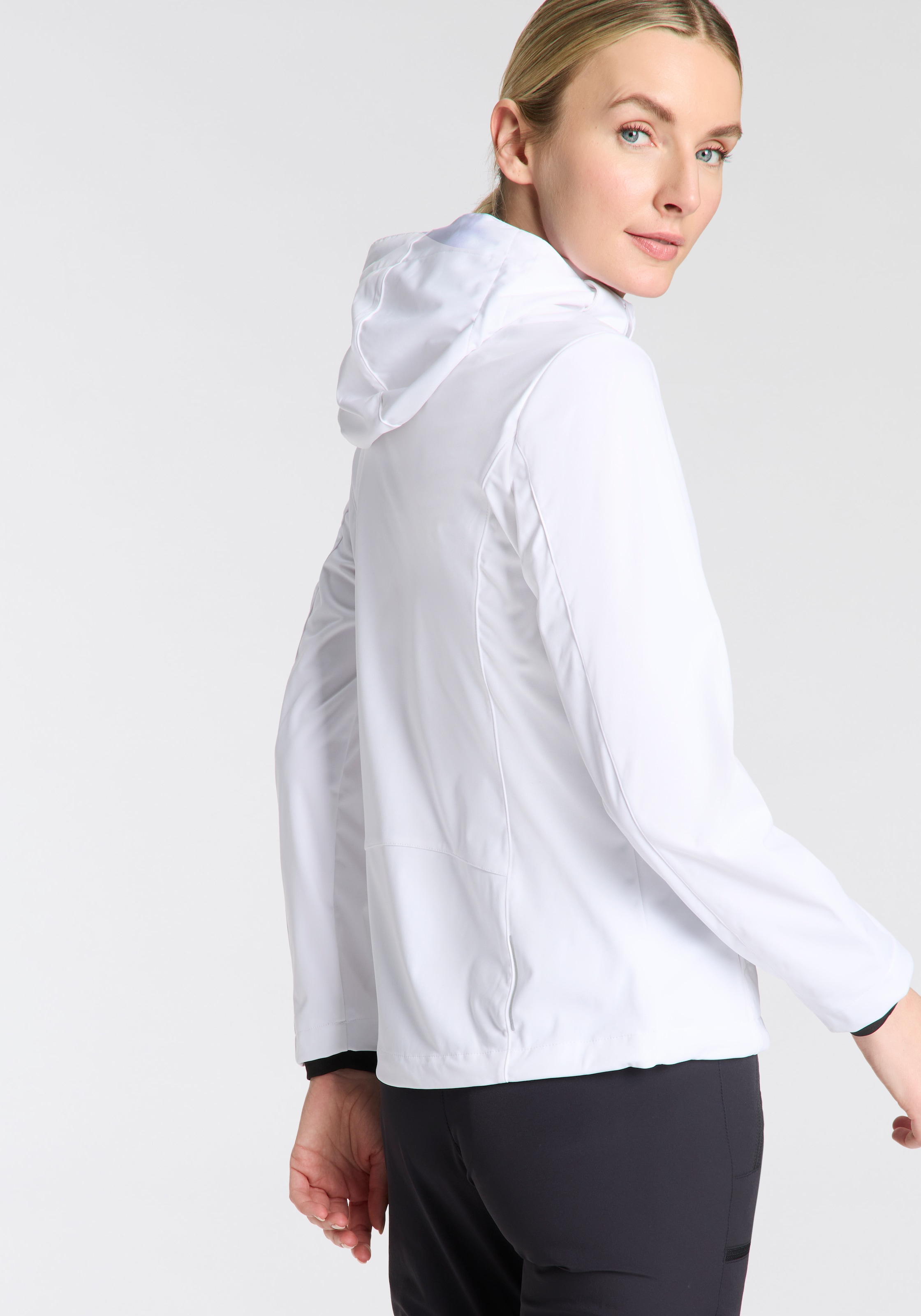 CMP Softshelljacke, mit Kapuze, Atmungsaktiv & Windabweisend & Wasserabweisend & Leichtes Material