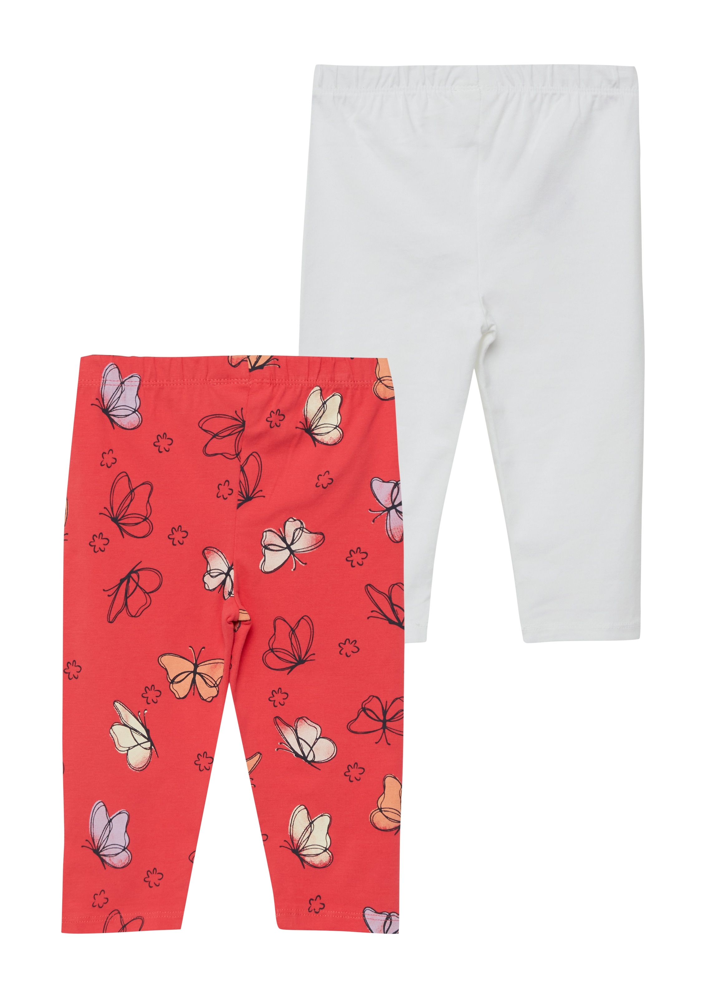 s.Oliver Junior 3/4-Leggings  2er Pack, für Girls, unifarben und gemustert