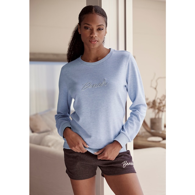 Bench. Loungewear Sweatshirt »-Loungeshirt«, mit glänzender Logostickerei,  Loungewear, Loungeanzug bestellen im OTTO Online Shop