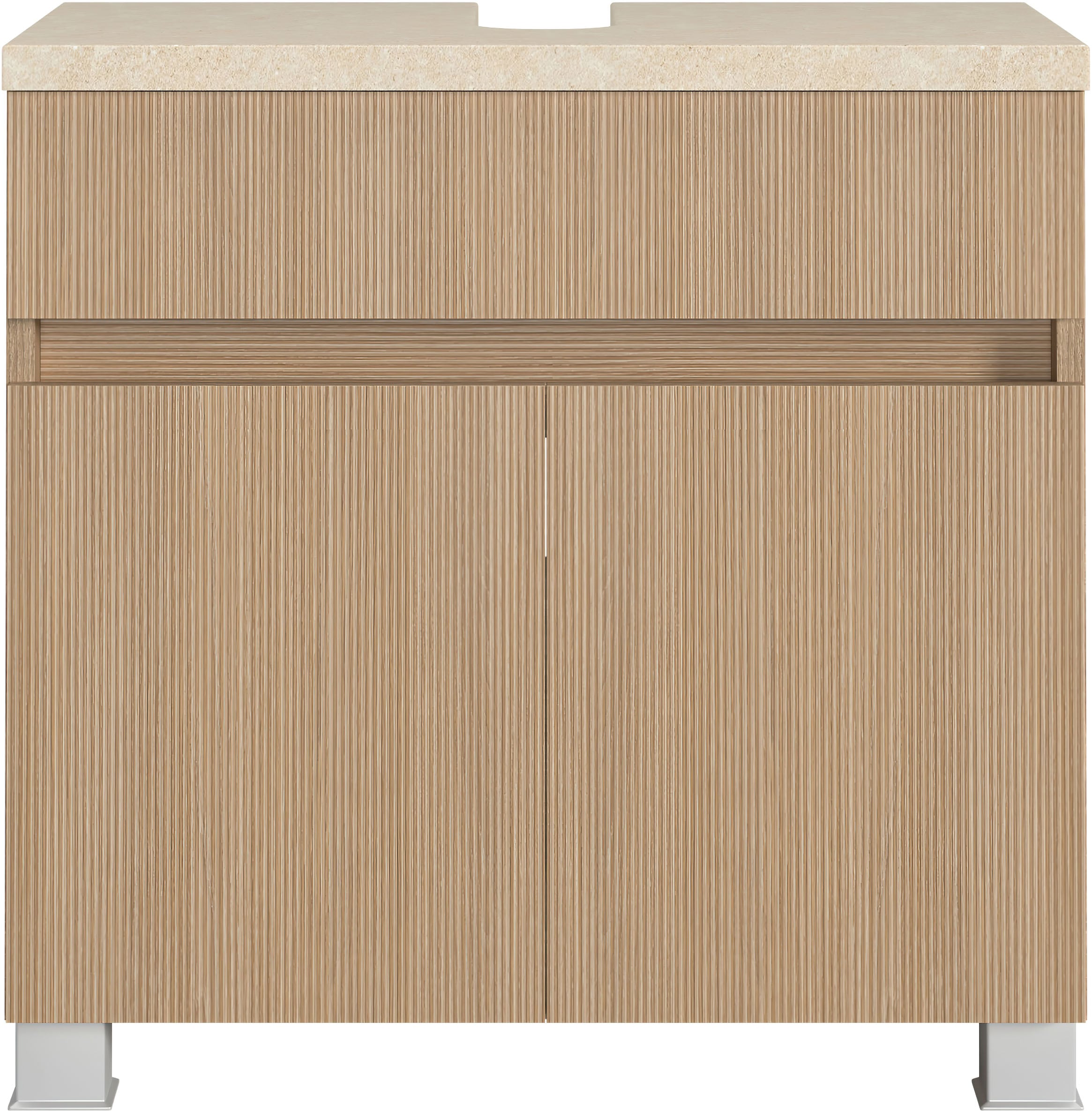 welltime Badmöbel-Set »Eixo«, 60 cm breit, Badmöbel mit LED-Beleuchtung