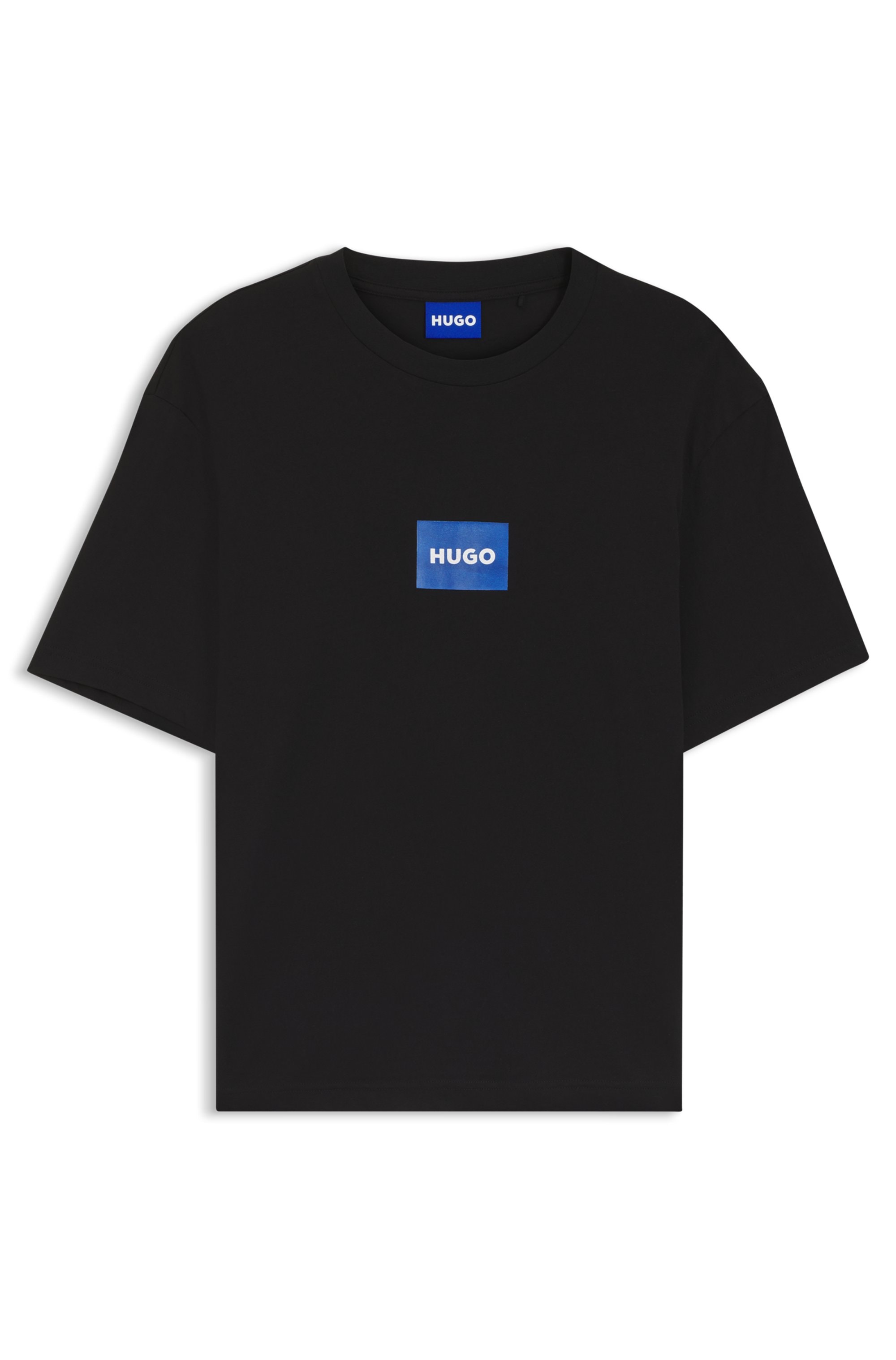 HUGO Blue T-Shirt Regular Fit, Kurzarm, Hugo-Print