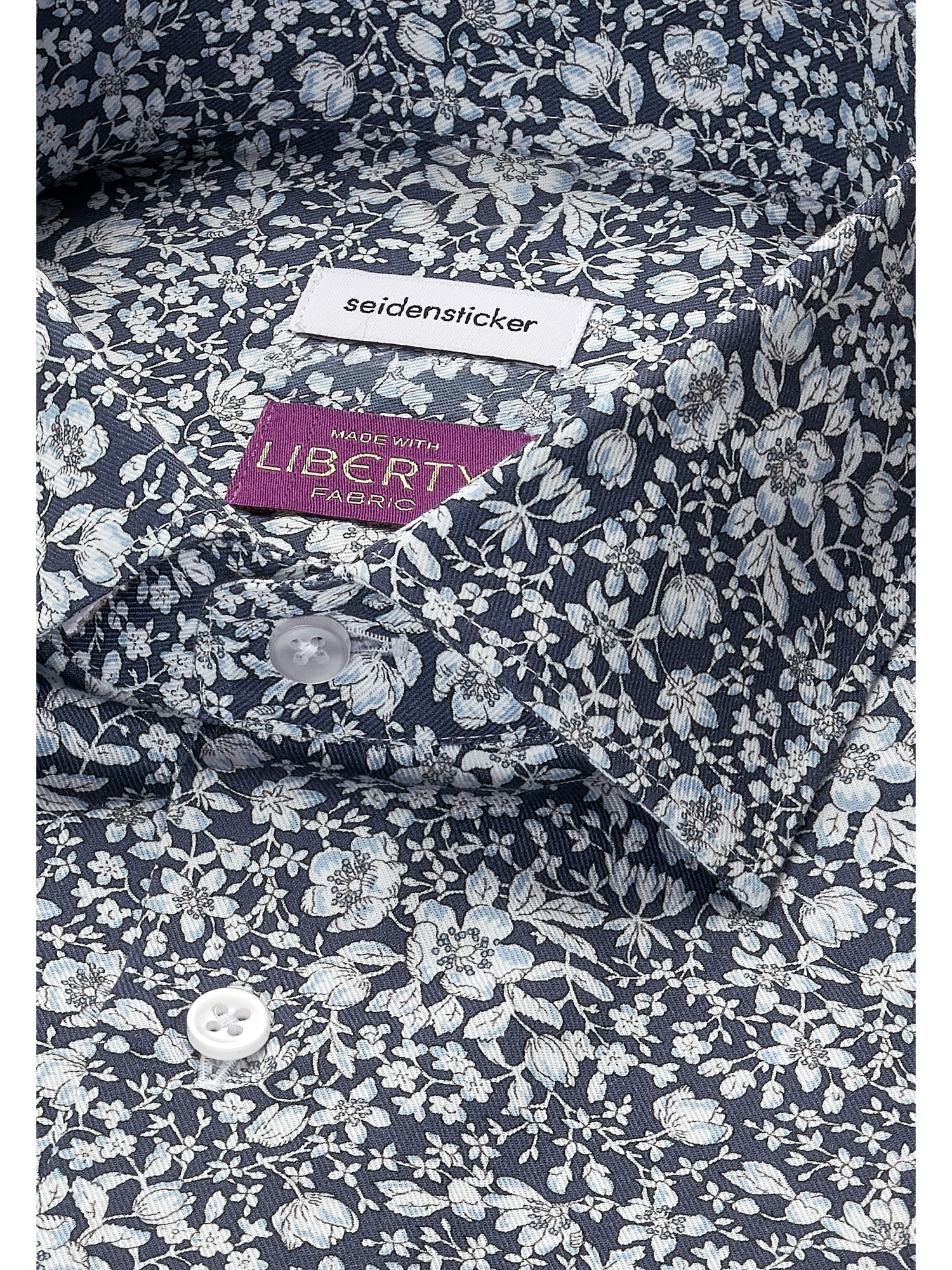 seidensticker Businesshemd »Schwarze Rose« Regular 1/1 Kentkragen Druck