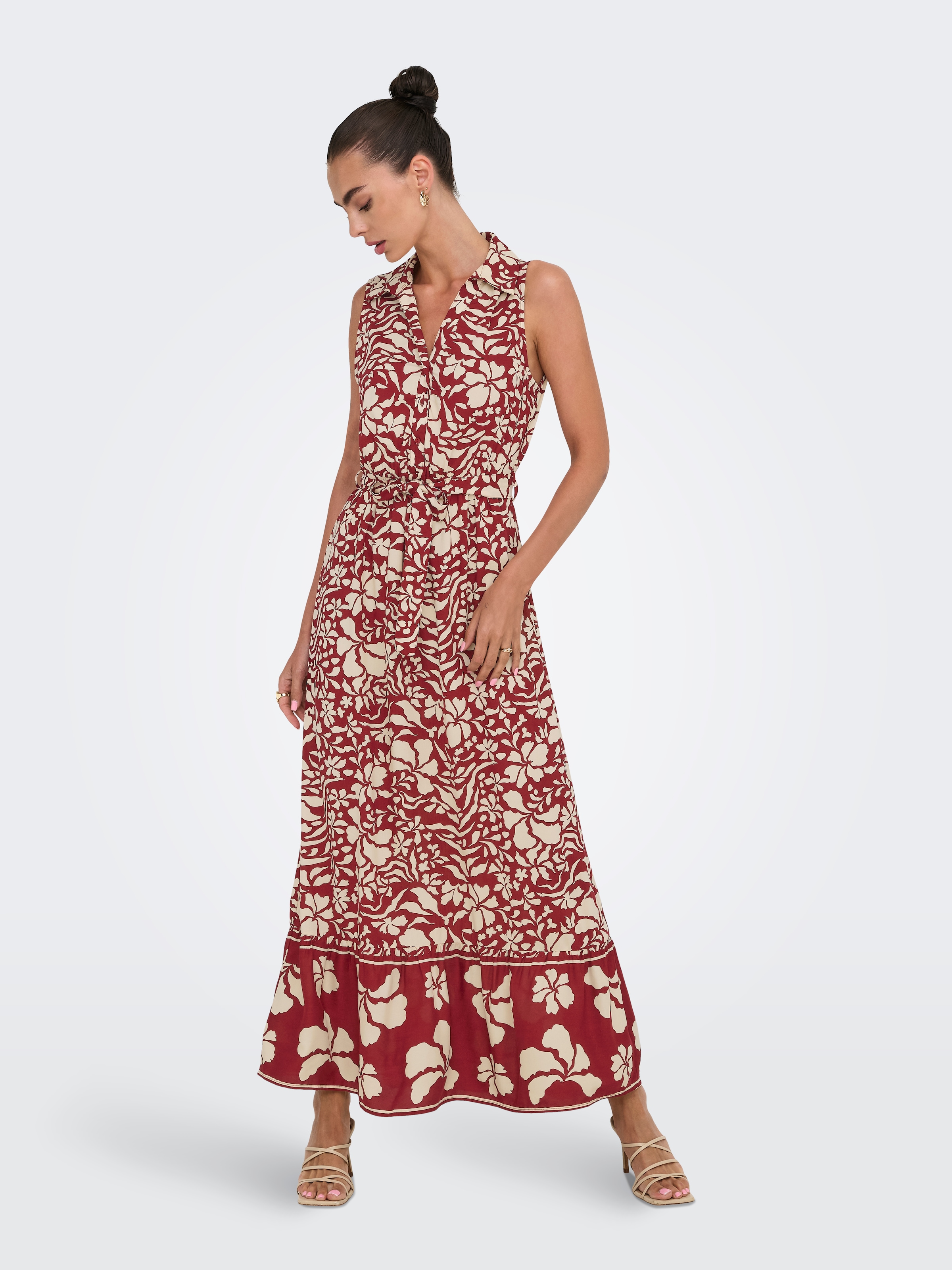 ONLY Maxikleid »ONLVIBE LIFE S/L SHIRT LONG DRESS WVN«