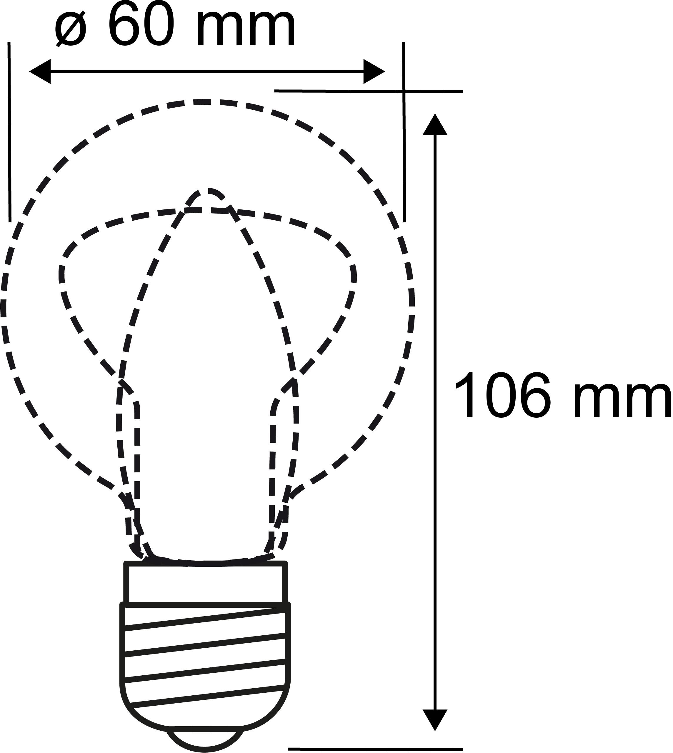 Paulmann LED-Leuchtmittel »LED Standardform 4,7W E27 2500K«, E27, 5 St., Extra-Warmweiß, 5er-Pack, Goldlicht