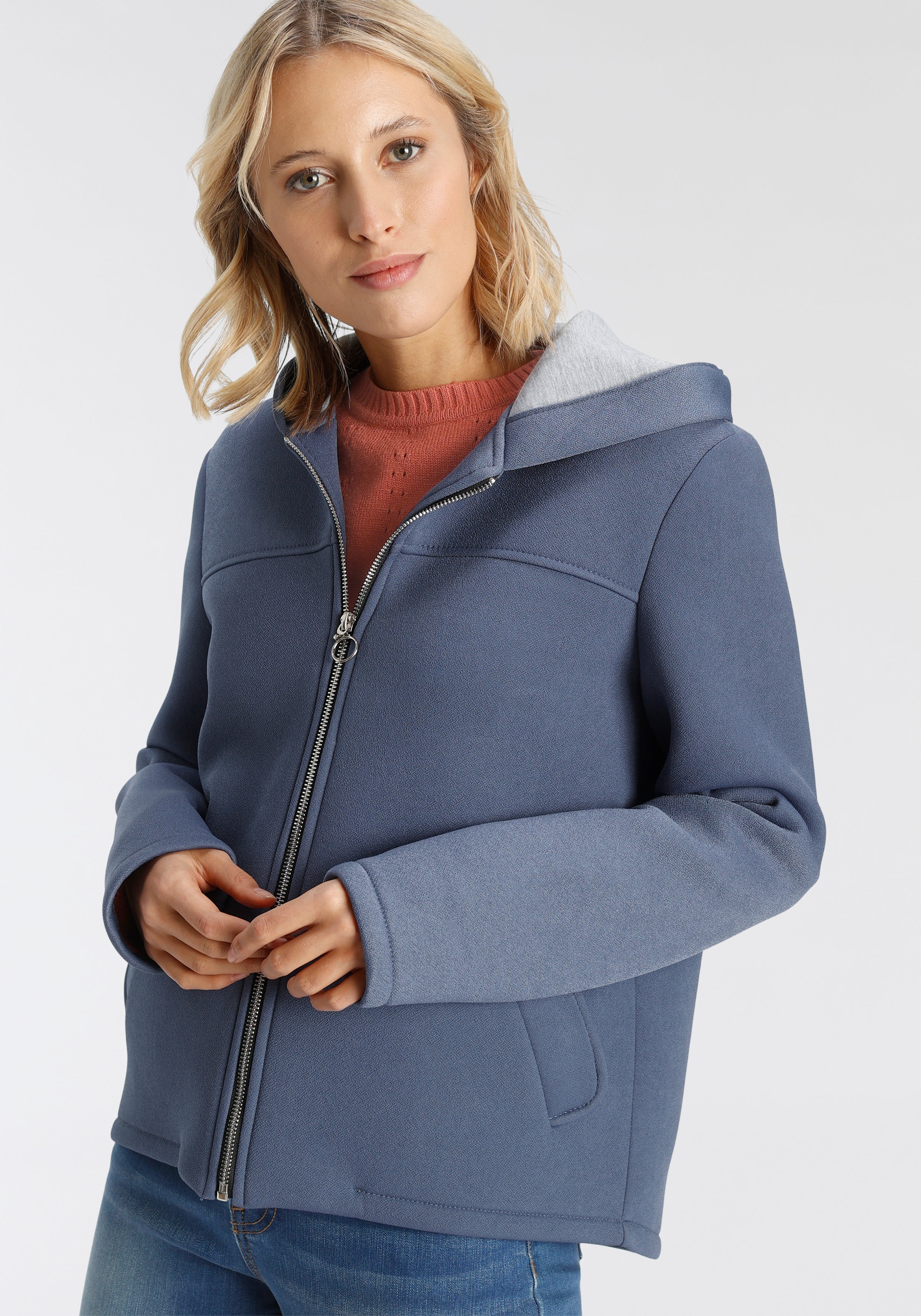 Amber & June Outdoorjacke, Übergangsjacke aus Scuba
