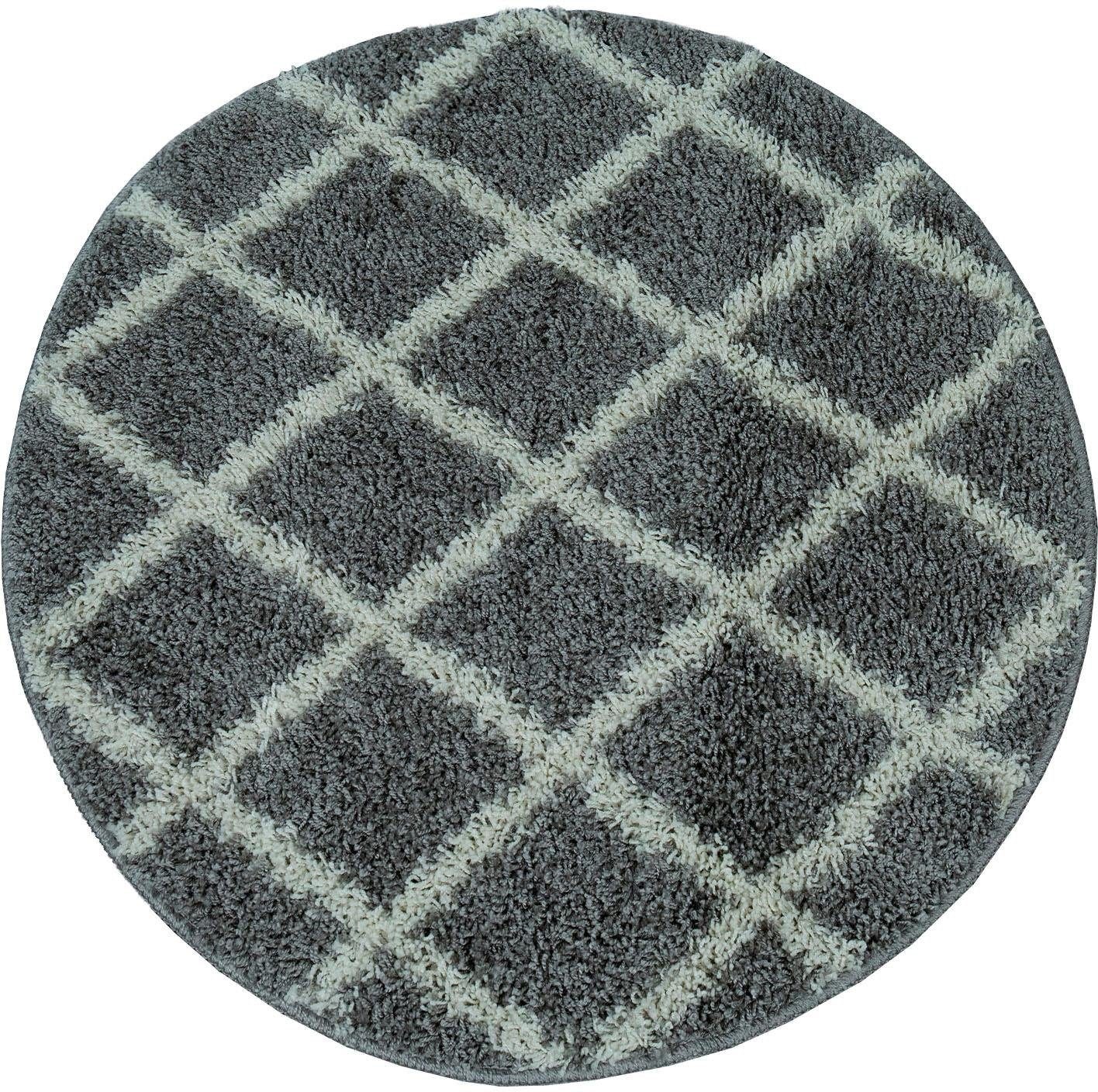 Paco Home Badematte »Side 506«, rutschhemmend beschichtet, fußbodenheizungsgeeignet, Badteppich, Rauten Design, waschbar, rechteckig & rund erhältlich