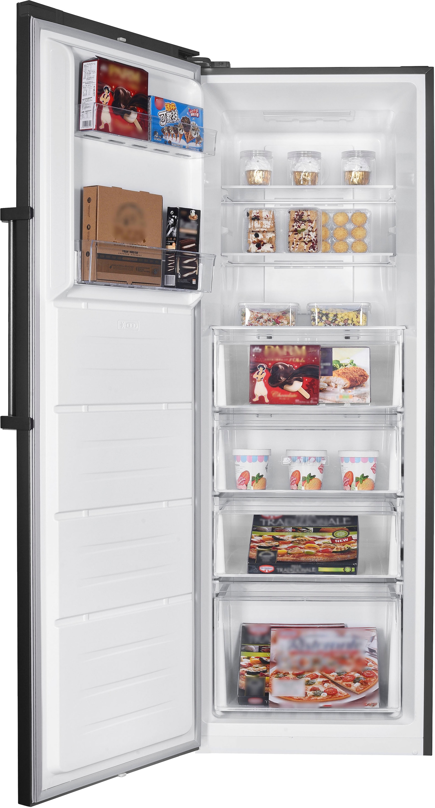 Hanseatic Gefrierschrank »HGS18560ENFDBI«, 185 cm hoch, 59,5 cm breit, NoFrost, Schnellgefrierfunktion, Display, Türalarm