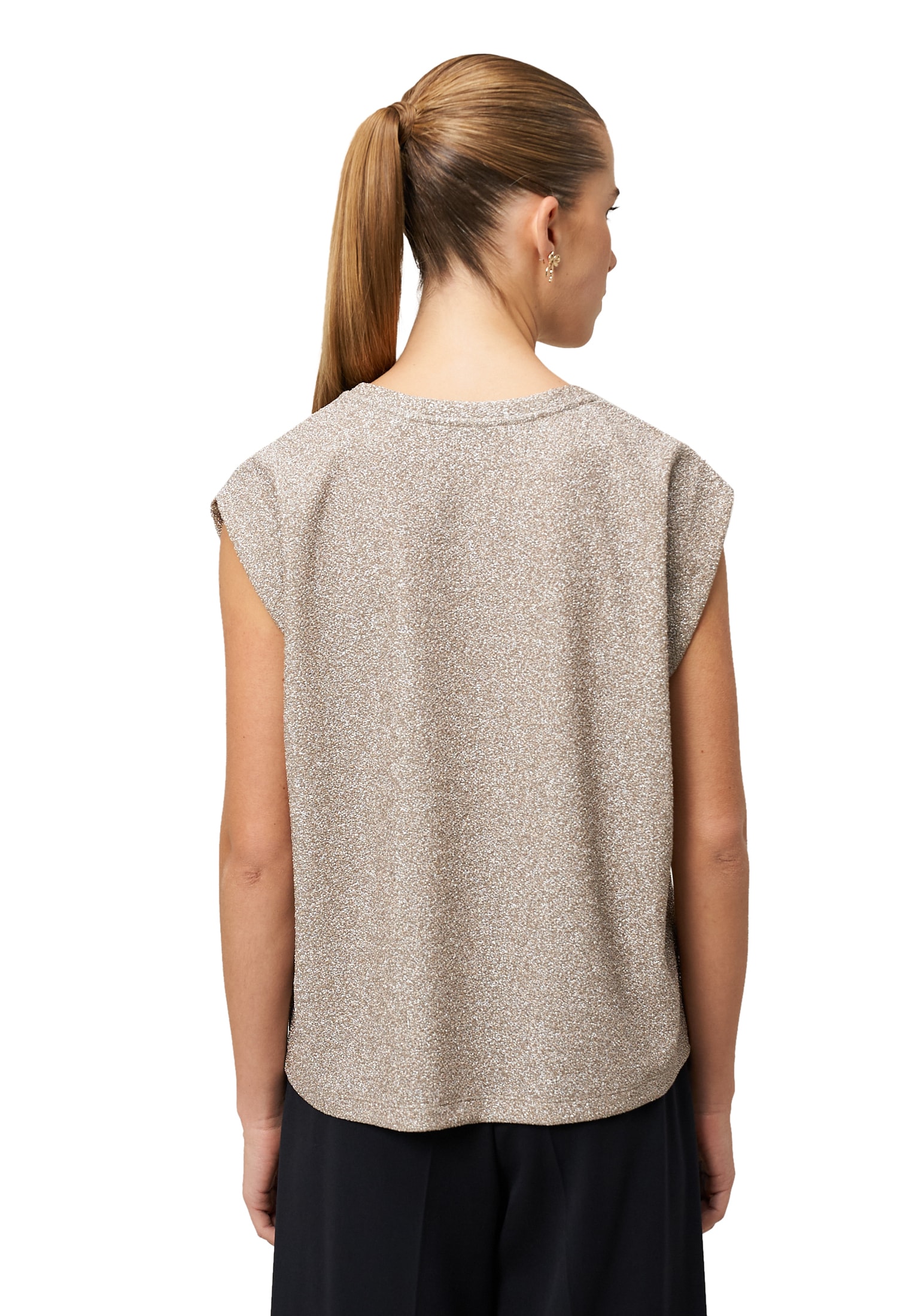 Zero Paillettenshirt »Glitzershirt mit Rundhalsausschnitt«