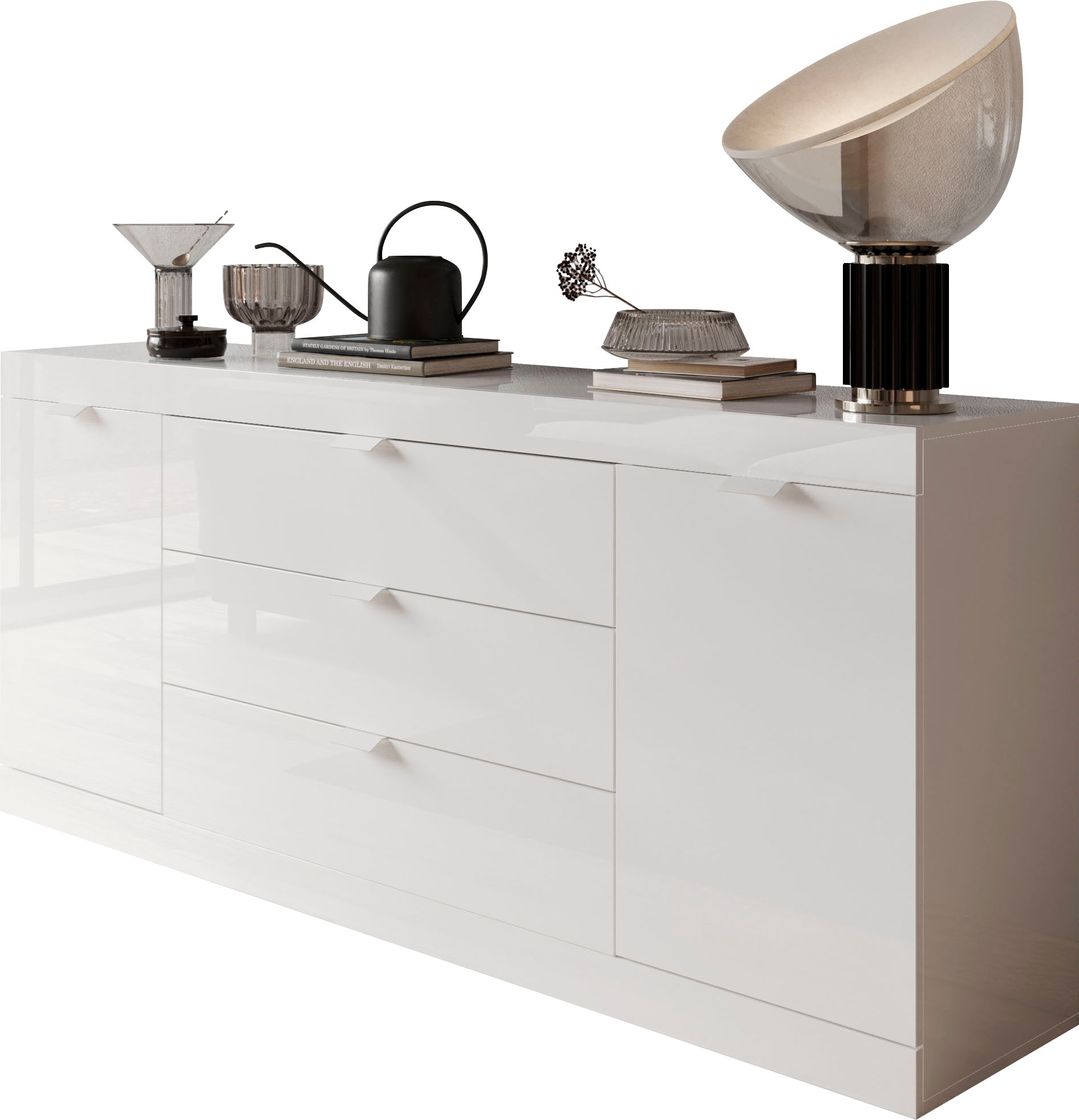 INOSIGN Sideboard »Slim«, Breite 181 cm, weiß Hochglanz Lack