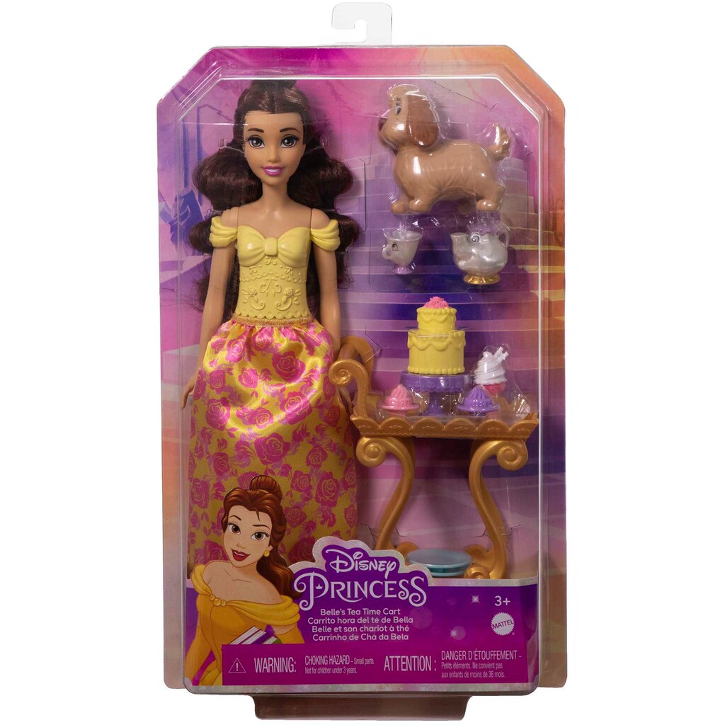 Mattel® Anziehpuppe »Disney Prinzessin, Belles Teewagen Spielset«